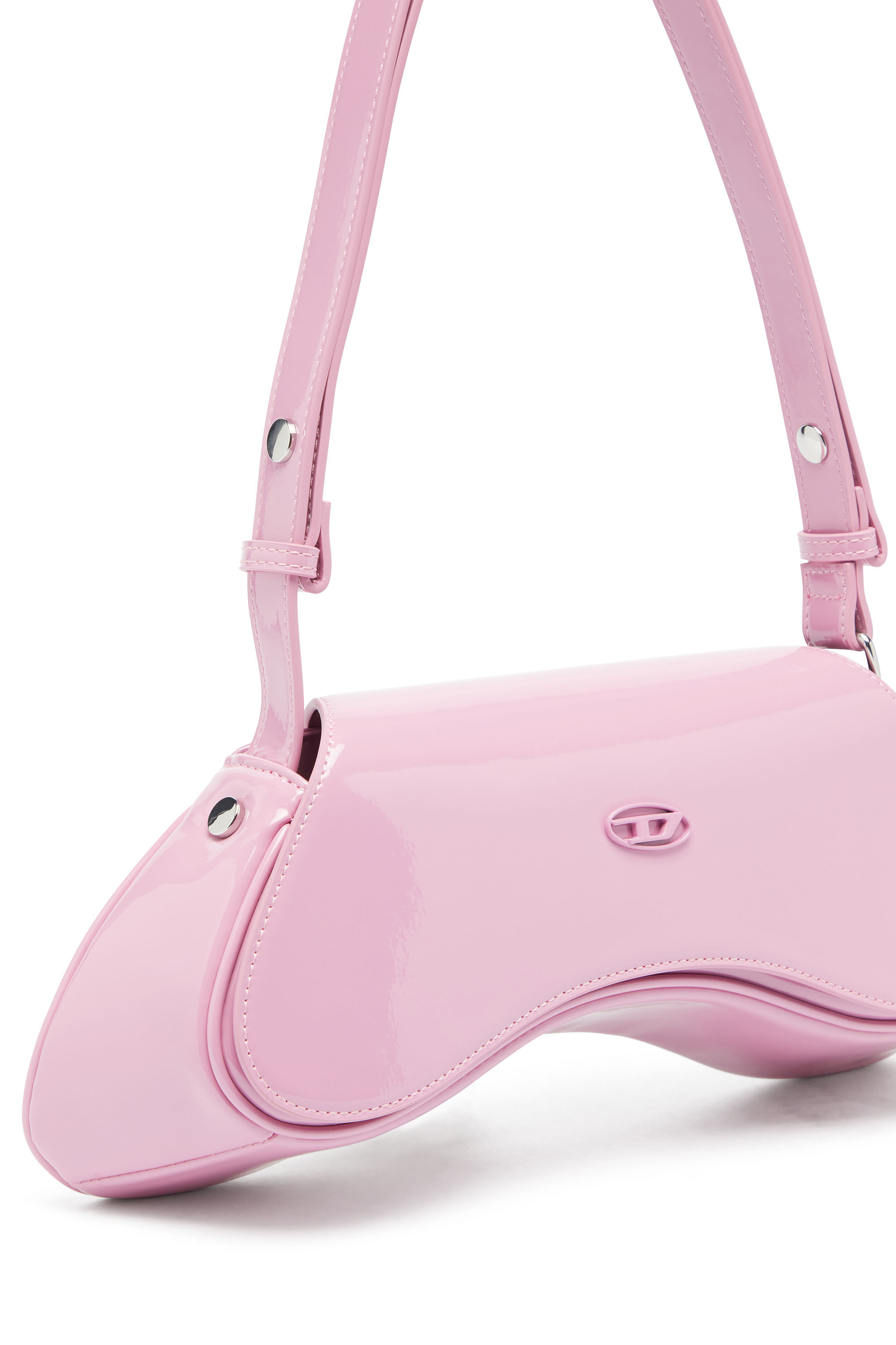 Diesel - PLAY CROSSBODY, Female's クロスボディバッグ in ピンク / ホワイト - 5