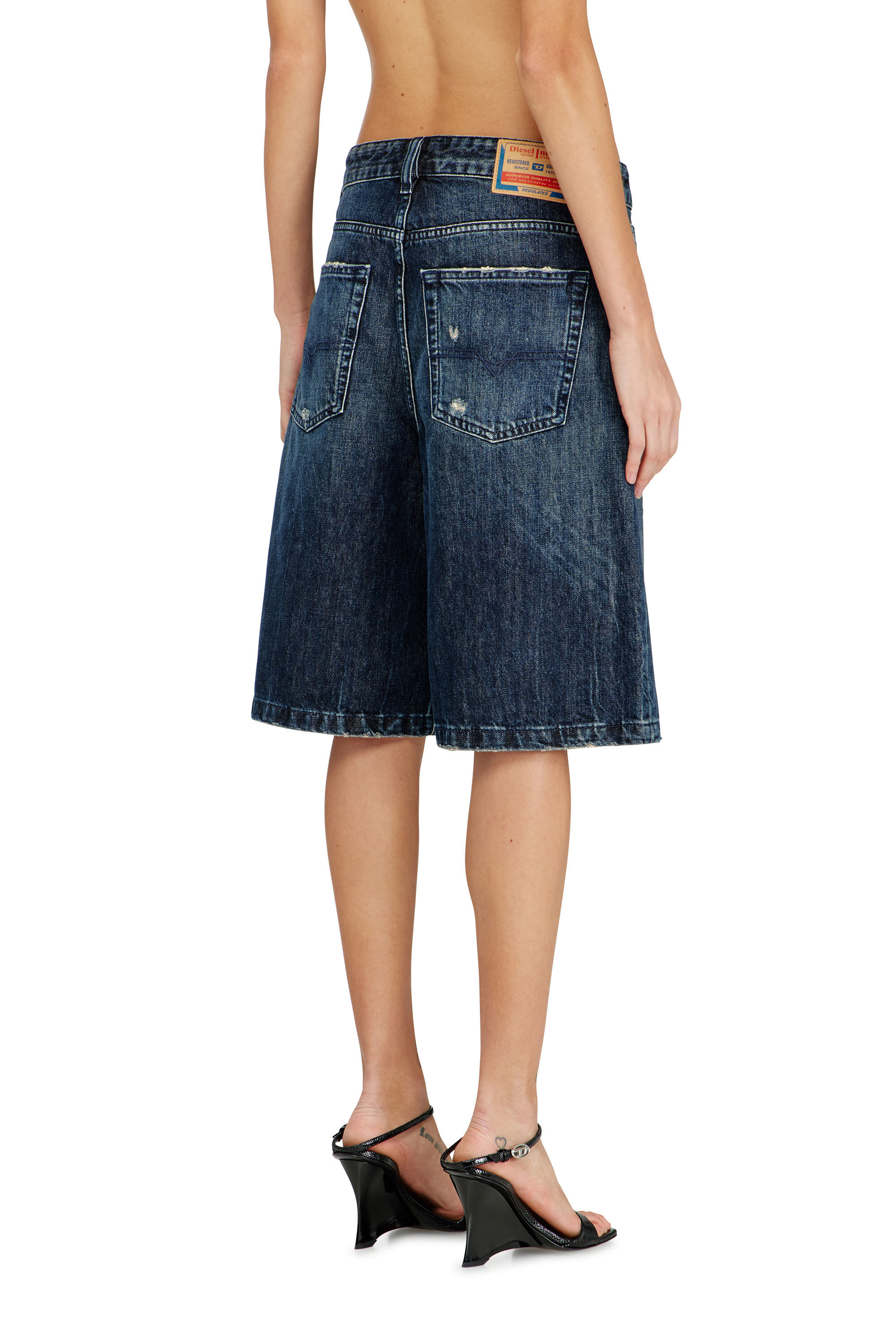 Diesel - DE-SIRE-SHORT, Female's デニムショートパンツ in ダークブルー - 4