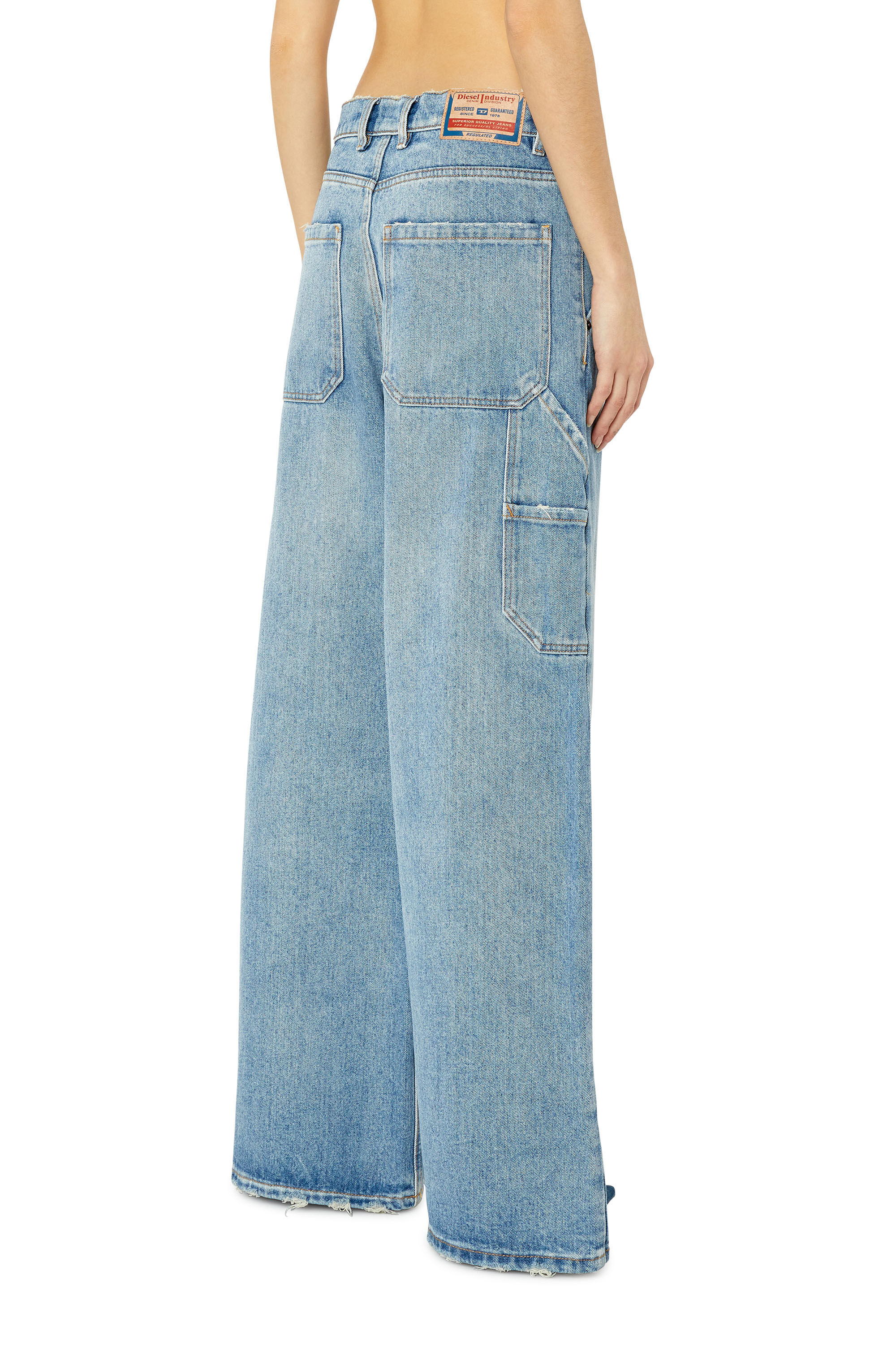 Diesel - Straight Jeans 1996 D-Sire 0EMAG, Female's SS23  デニム ルーズフィット ワークパンツ in ライトブルー - 5