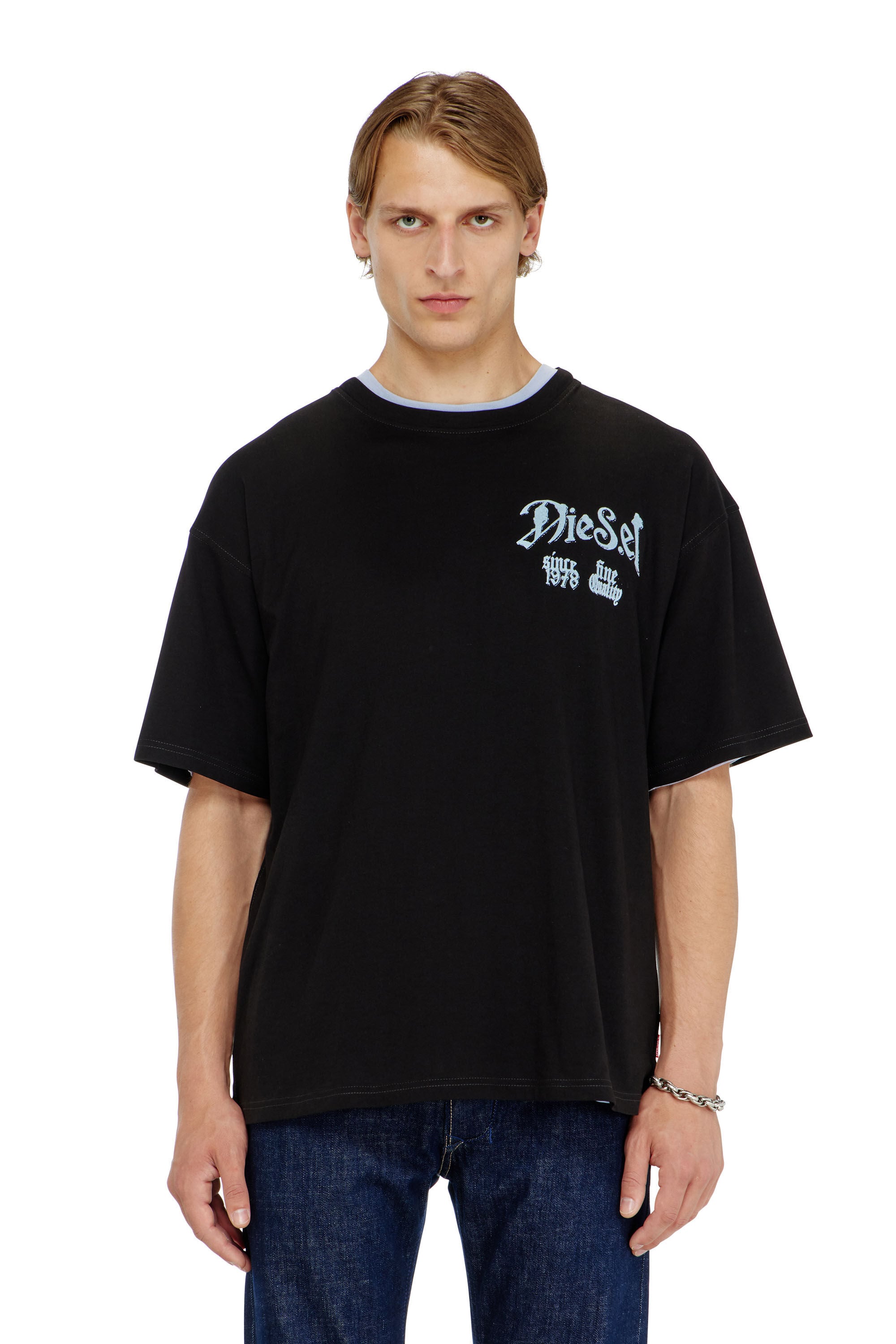Diesel - T-BOXT-AA2, Male's Tシャツ in ブラック - 3