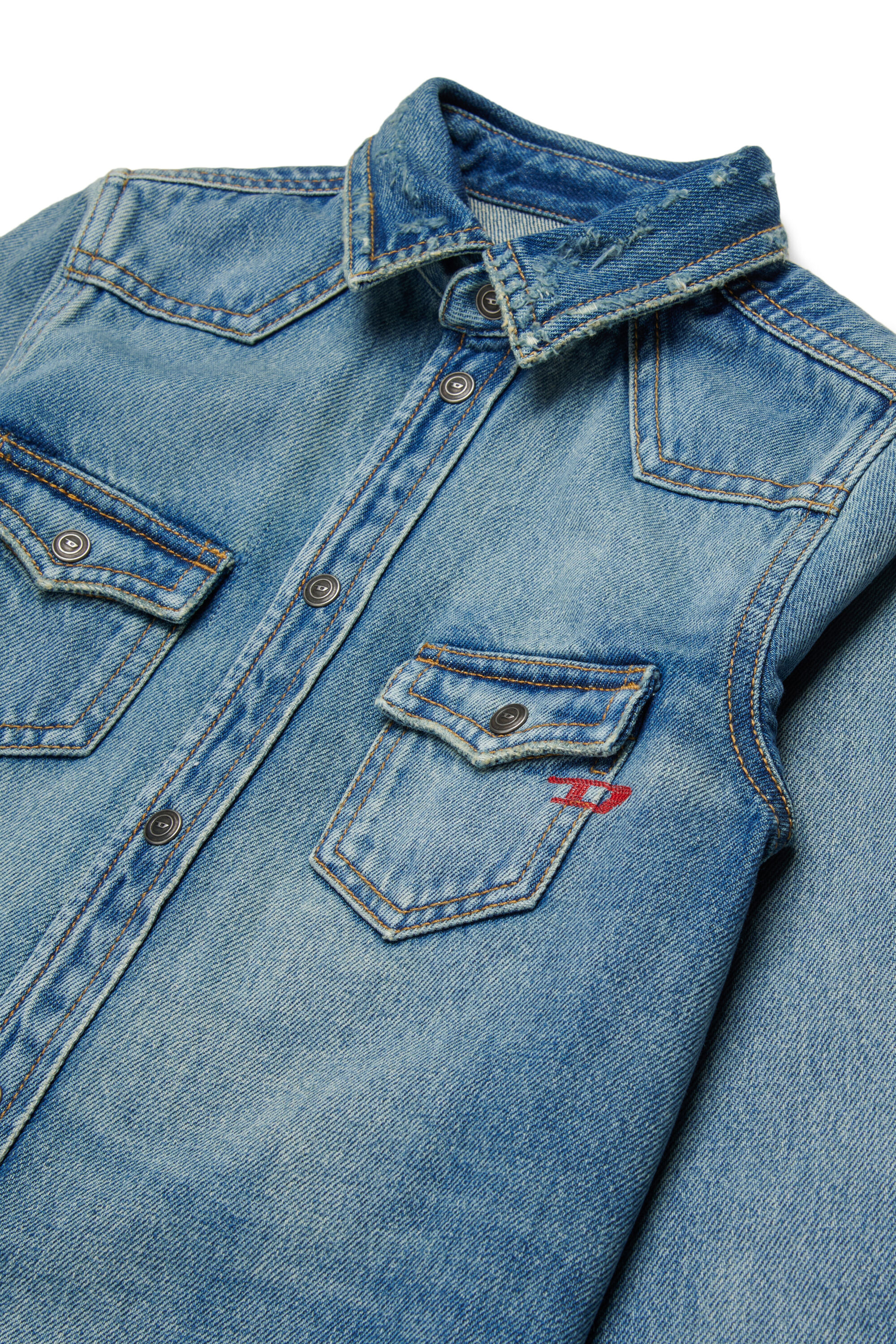 CEKO デニムシャツ｜ブルー｜ボーイズ｜DIESEL