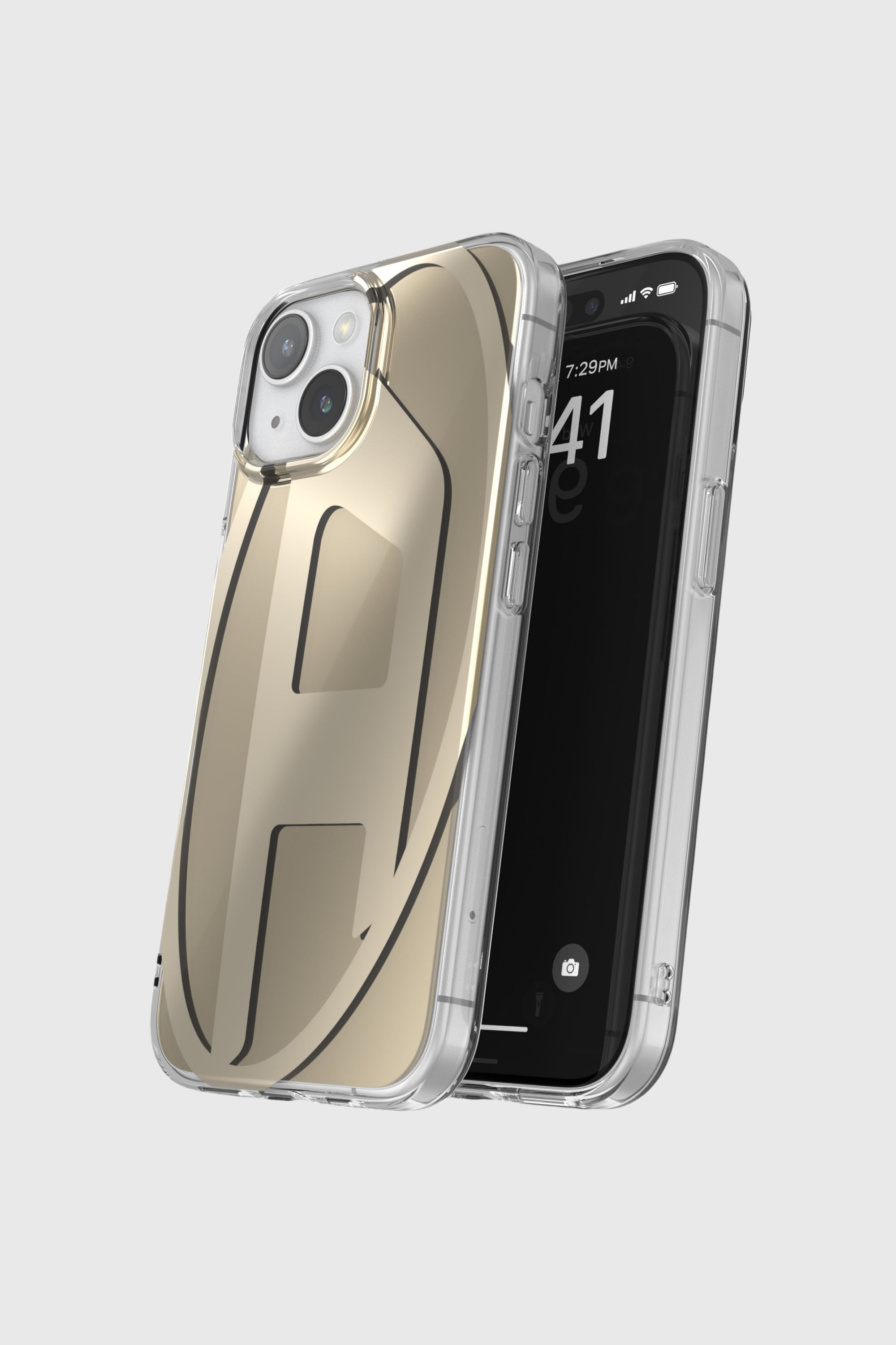 Diesel - 54088 MOULDED CASE, Unisex's iPhone 15 クリアケース in ゴールド - 4