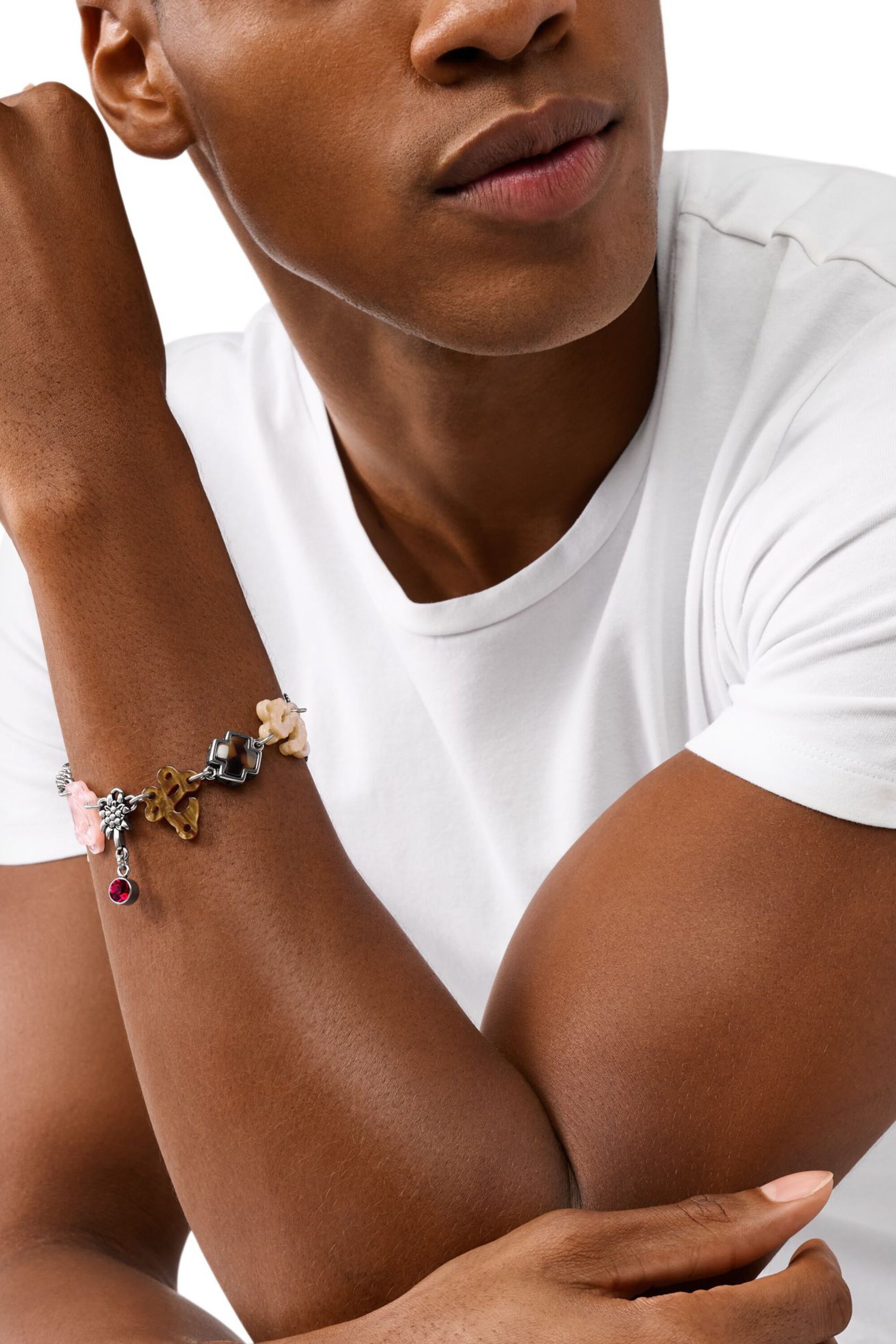 DX1561040 JEWEL Stainless Steel Chain Bracelet｜マルチカラー｜ウィメンズ｜DIESEL