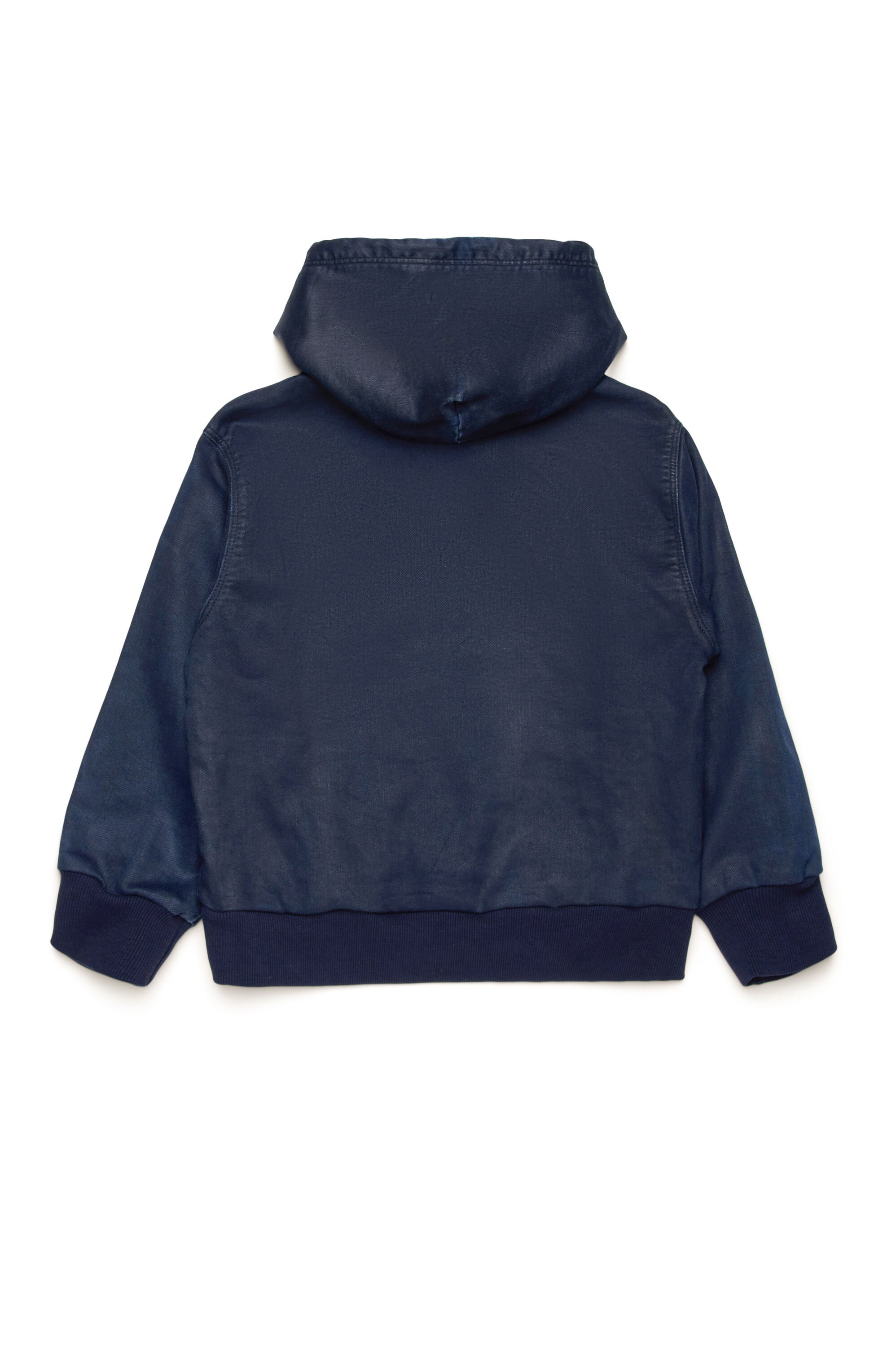 Diesel - SUM-RIB-NE-OVER JJJ, Unisex's JoggJeans hoodie with coated effect in ダークブルー - 2