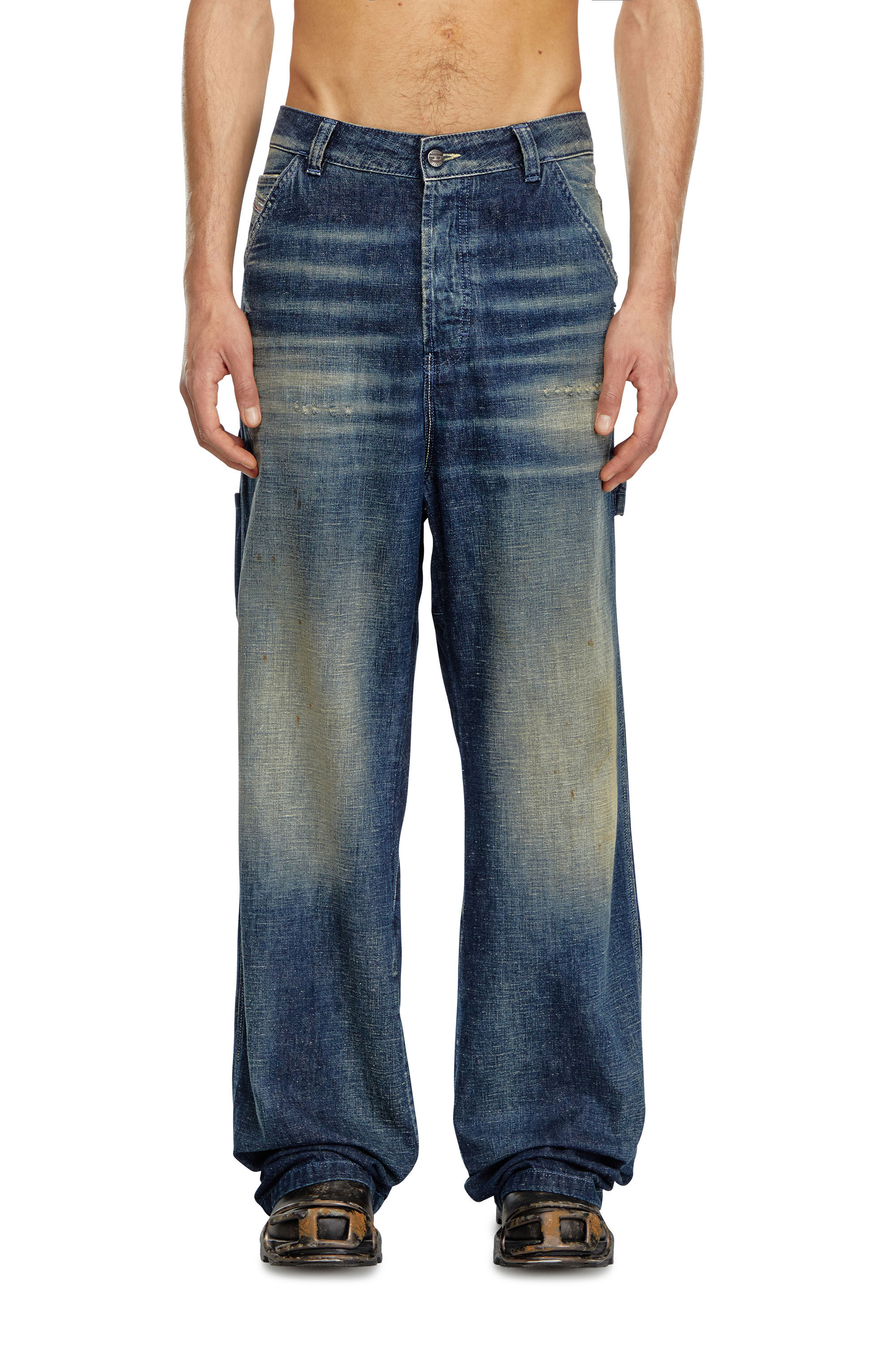 Diesel - Male's Relaxed Jeans D-Livery 09J91, ダークブルー - 3