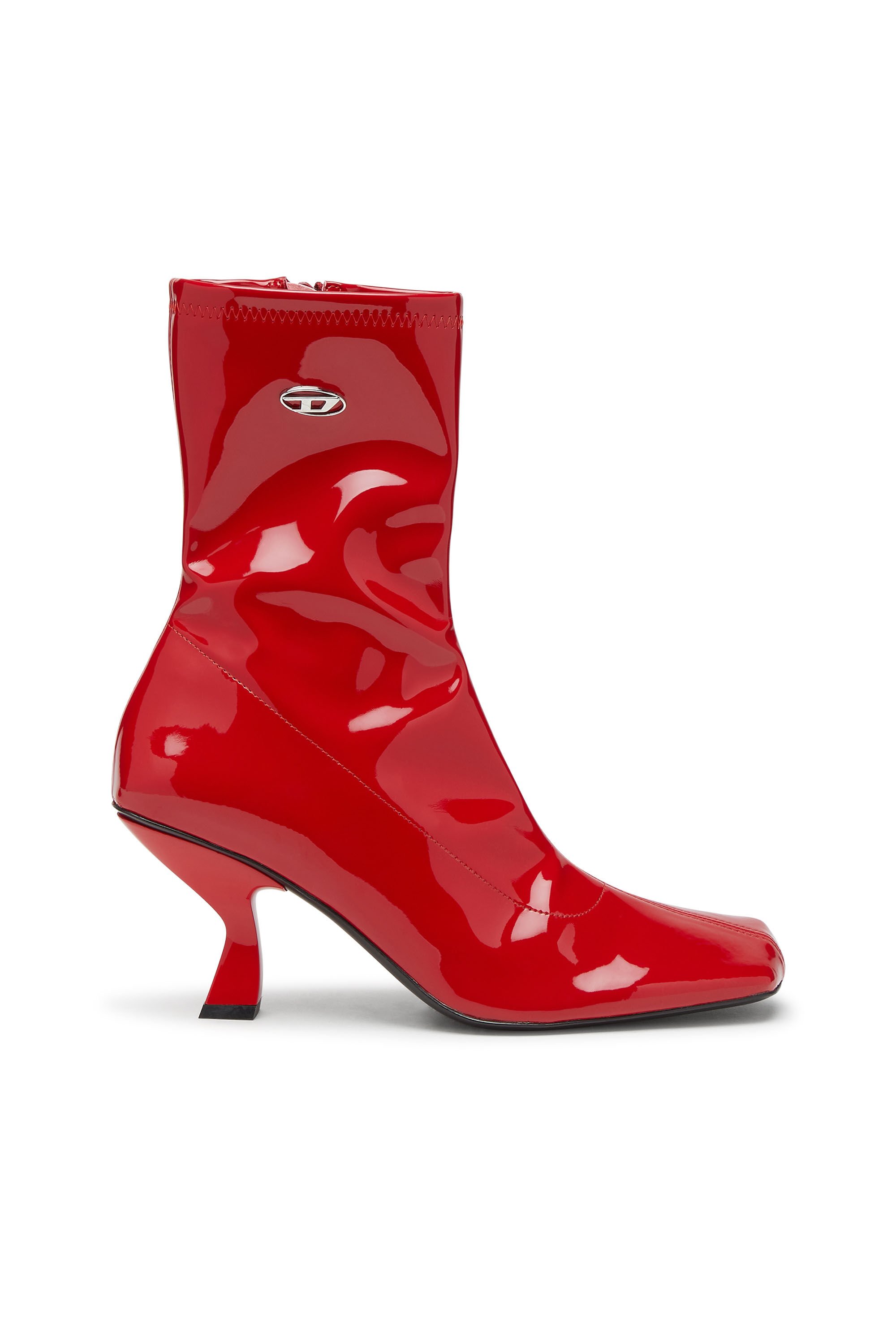 Diesel - D-AMBER MD BT, Female's D-Amber-Ankle boots in patent stretch PU in レッド - 1