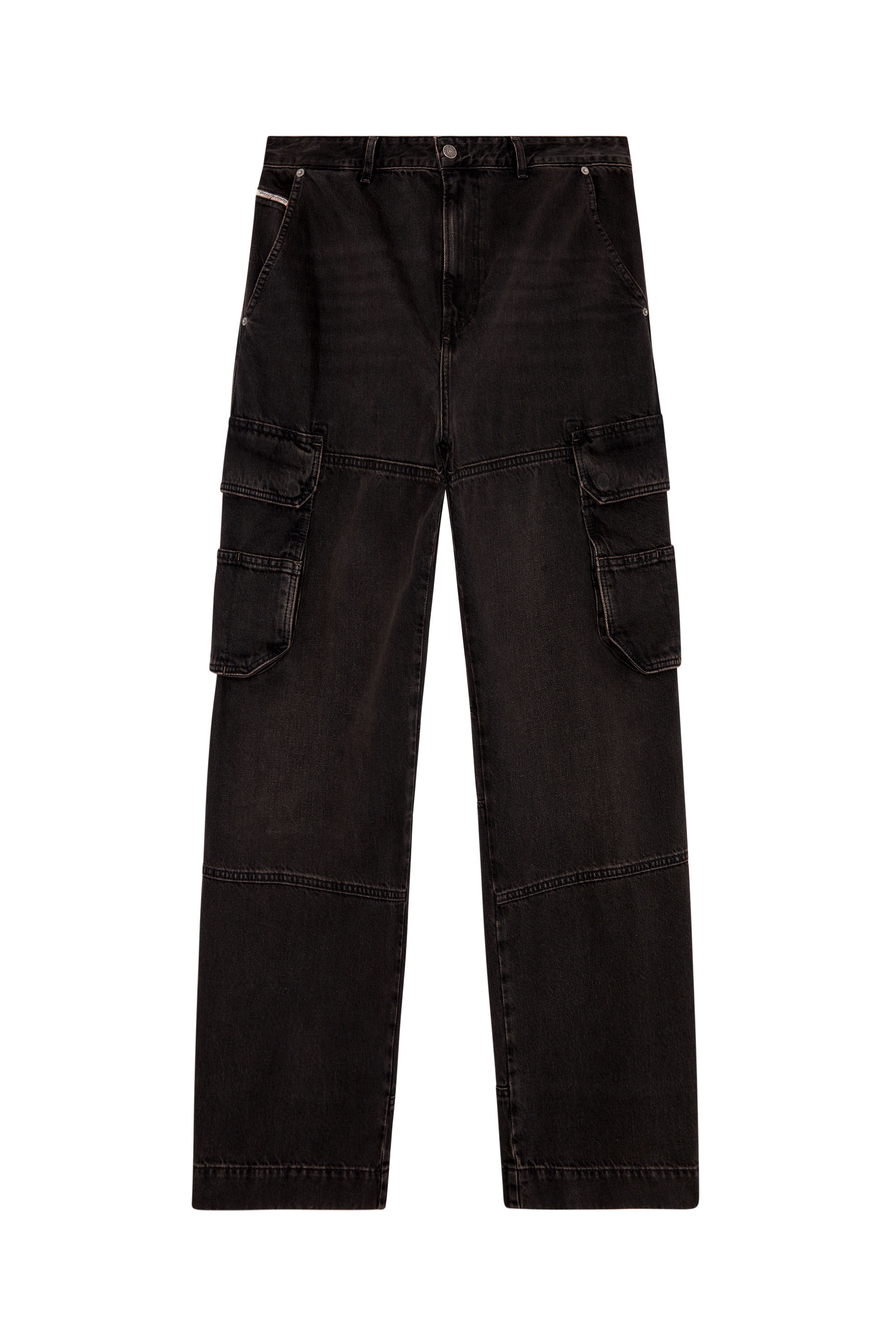 Diesel - Male's Relaxed Jeans D-Fish 0KIAG, ブラック/ダークグレー - 2