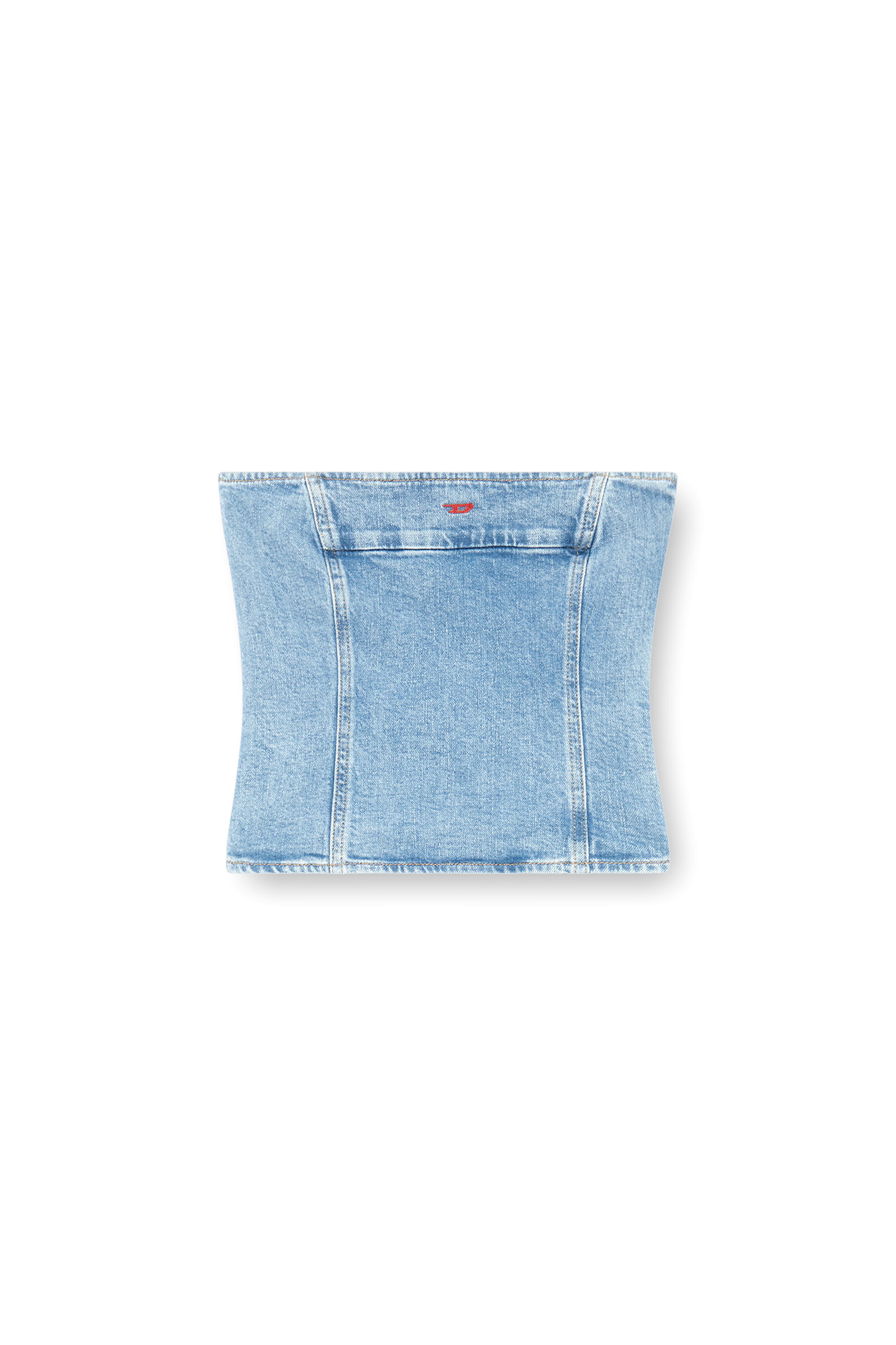 Diesel - DE-VILLE, Female's Tube top in stretch denim in ライトブルー - 2