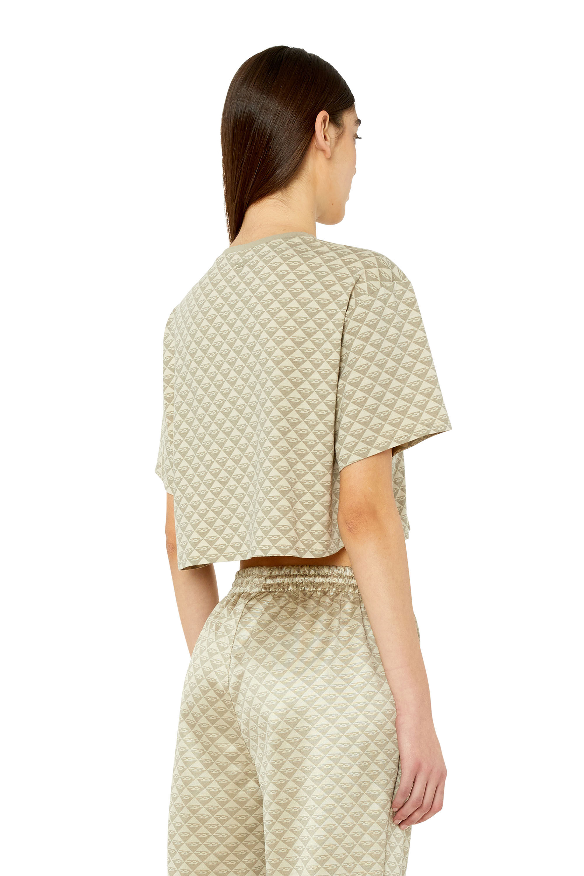 Diesel - AWTEE-MIMI-HT24, Female's モノグラム Tシャツ スポーツ in ベージュ - 4
