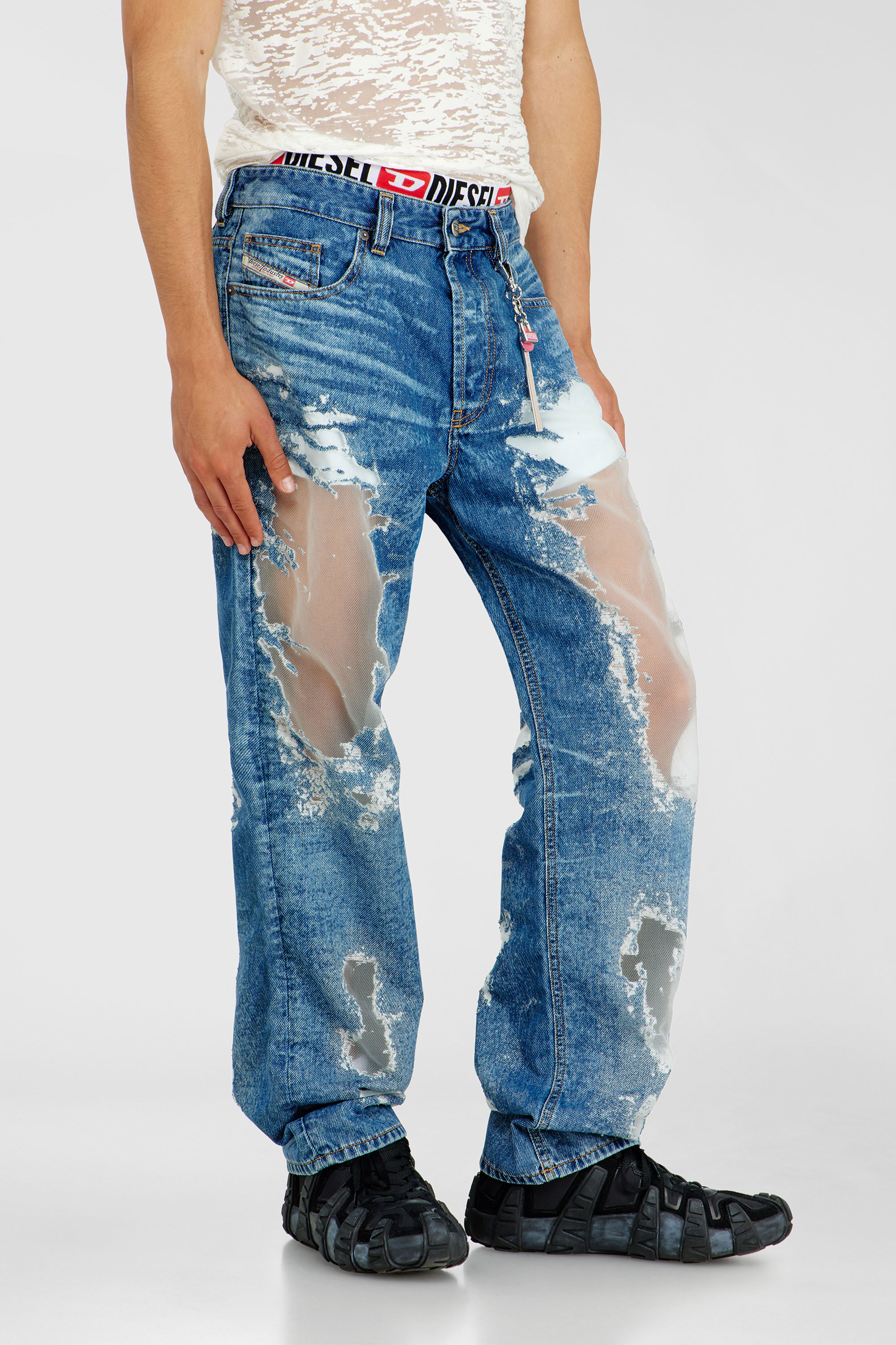 Diesel - Male's Regular Jeans 2024 D-Macs 068ZH, ミディアムブルー - 5