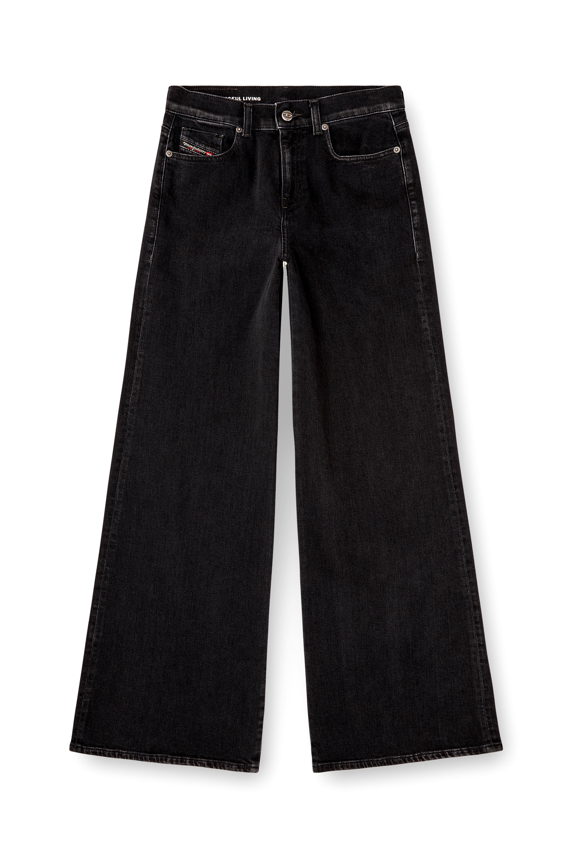 Diesel - Female's Flare Jeans 1978 D-Akemi 09N89, ブラック/ダークグレー - 2