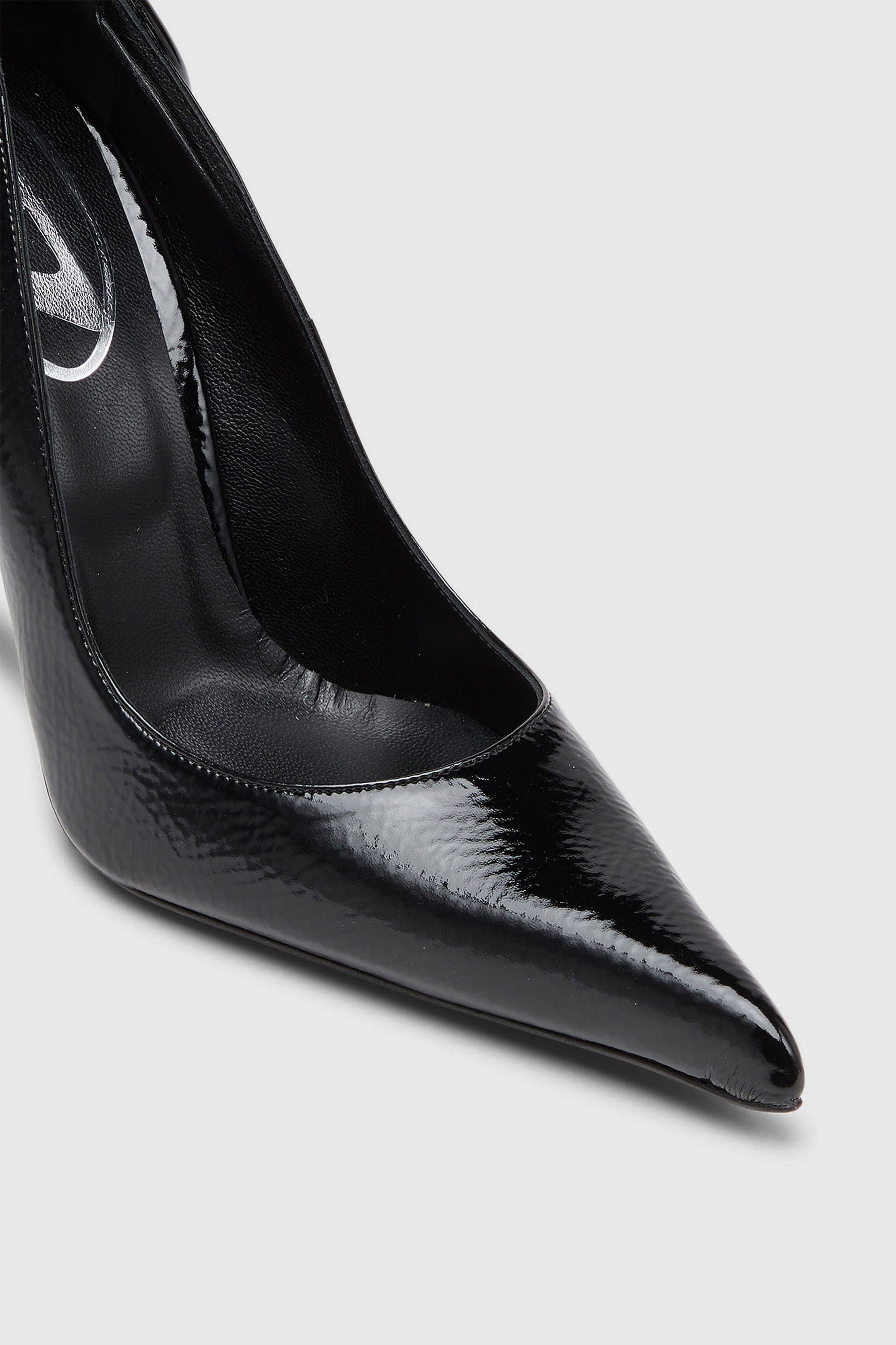 Diesel - D-TEN&HALF P, Female's D-Ten&Half-Glossy pumps with curved heel in ブラック - 7
