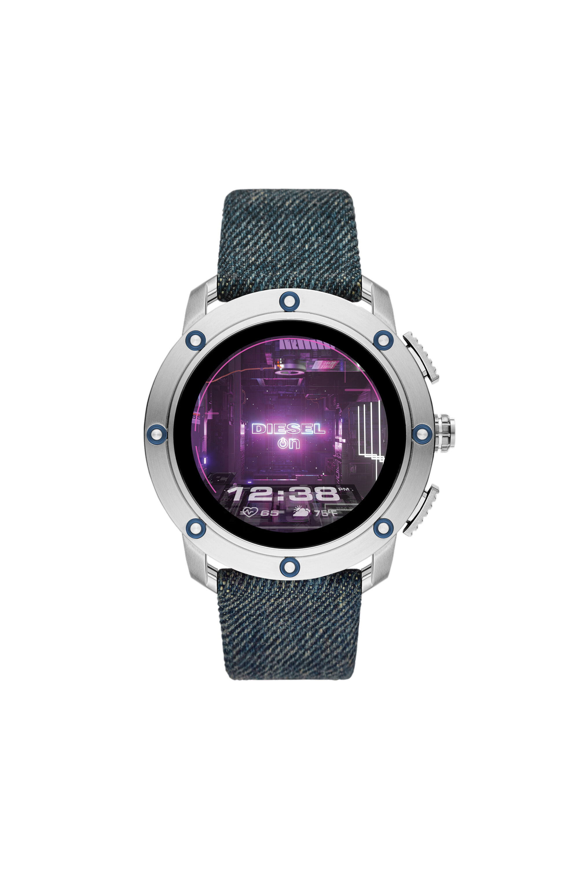 Diesel - DZT2015, Male's Axial Smartwatch - Blue Denim in ブルージーンズ - 1
