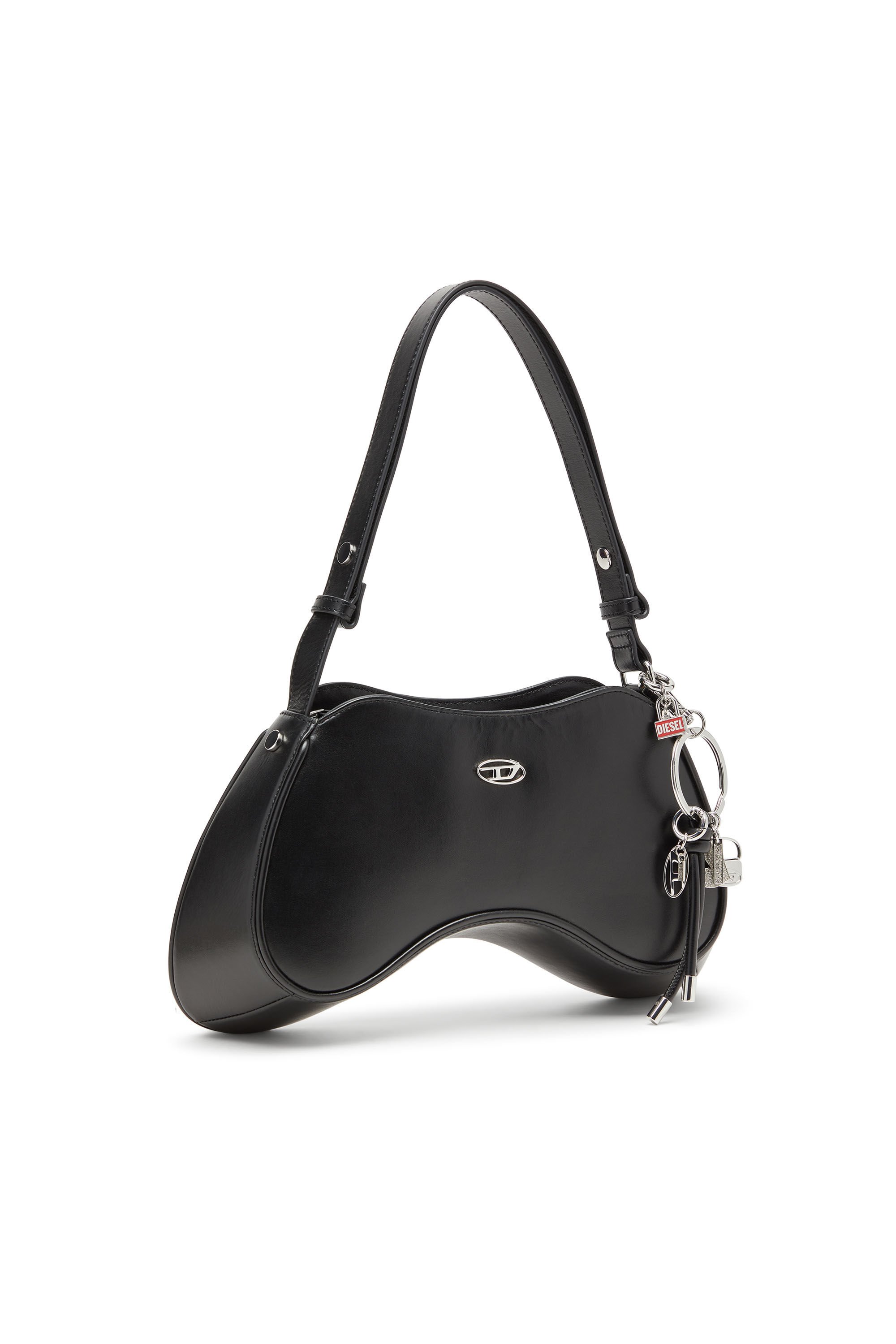 Diesel - CHARM-LOCK, Unisex's Metal keyring charm with padlock design in シルバー/ブルー - 3