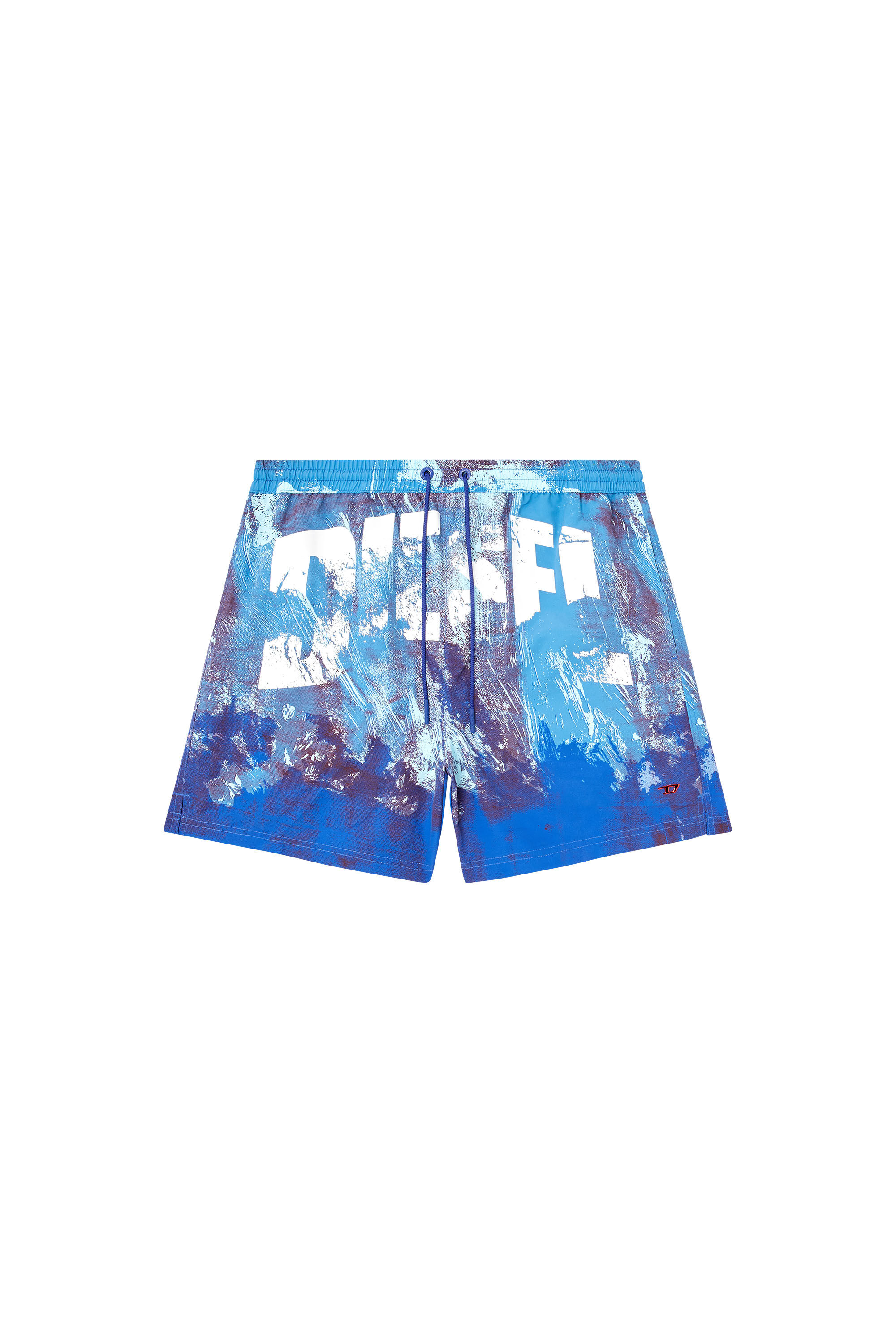 Diesel - RIO-41-D-POP, Male's Mid-length swim shorts with graphic print in ライトブルー - 4
