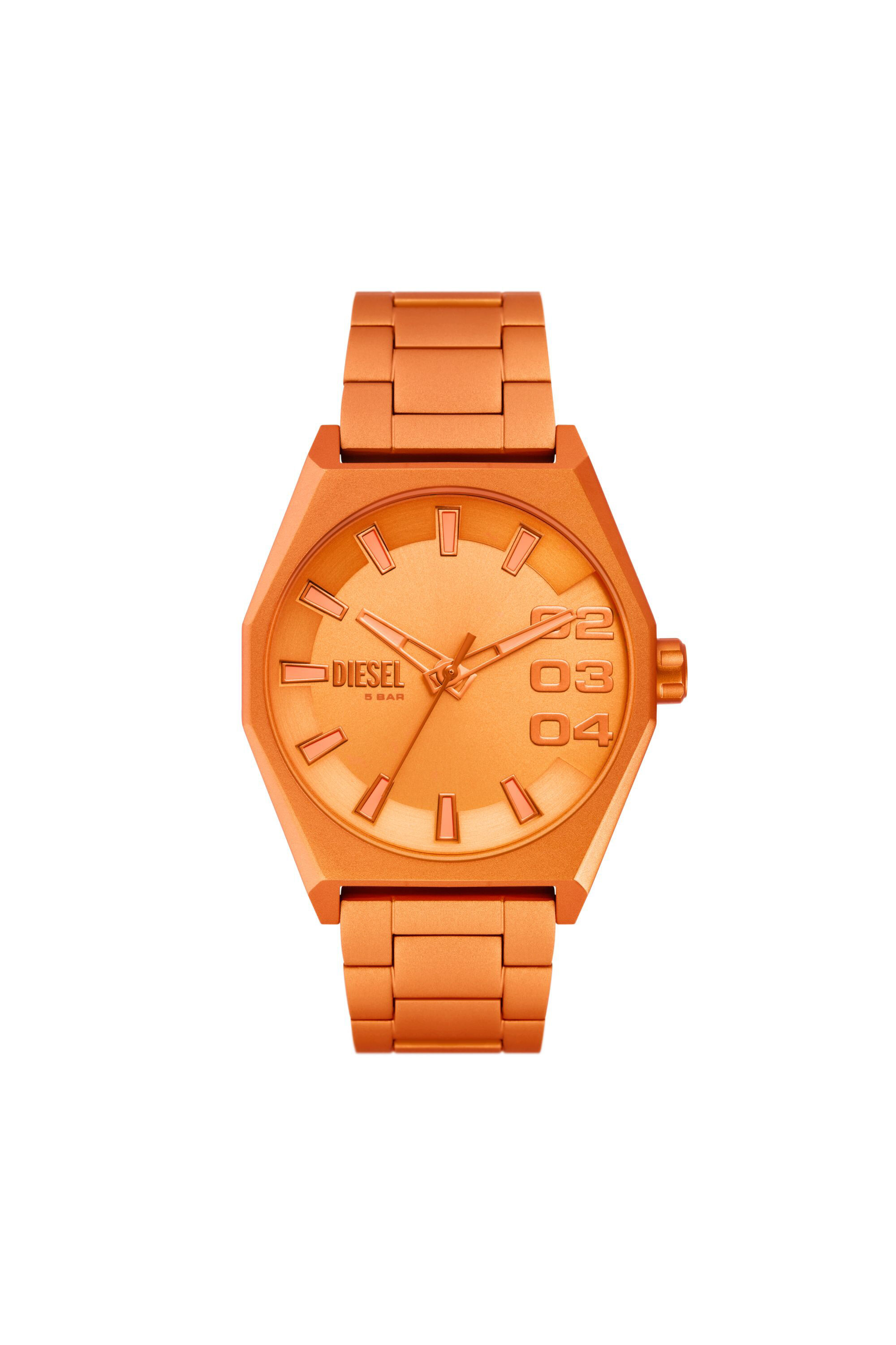 Diesel - DZ2209, Male's Scraper three-hand orange aluminum watch in オレンジ - 1