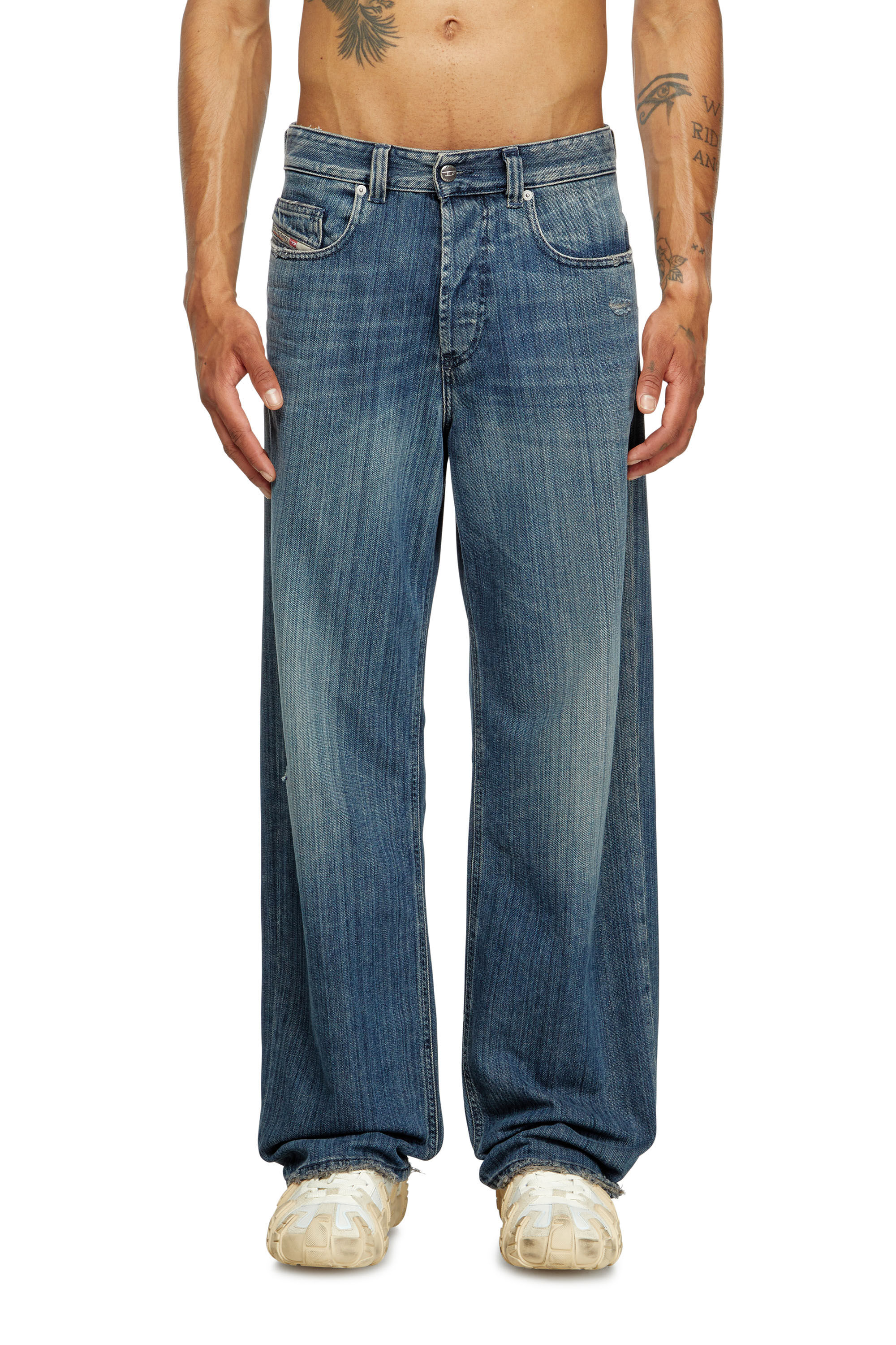 Diesel - Male's Relaxed Jeans 2001 D-Macro 09M09, ダークブルー - 3