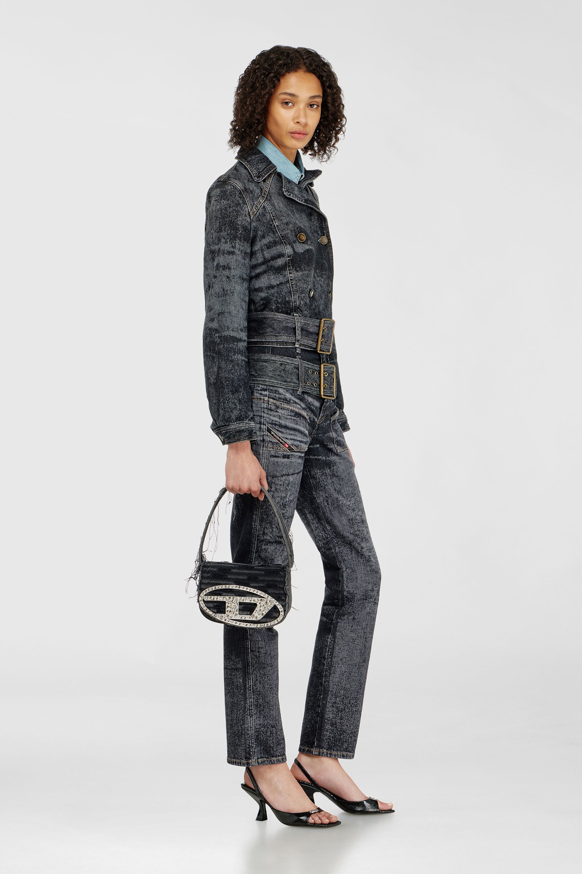 Diesel - Female's Slim Jeans D-Gorina 09Q30, ブラック/ダークグレー - 2
