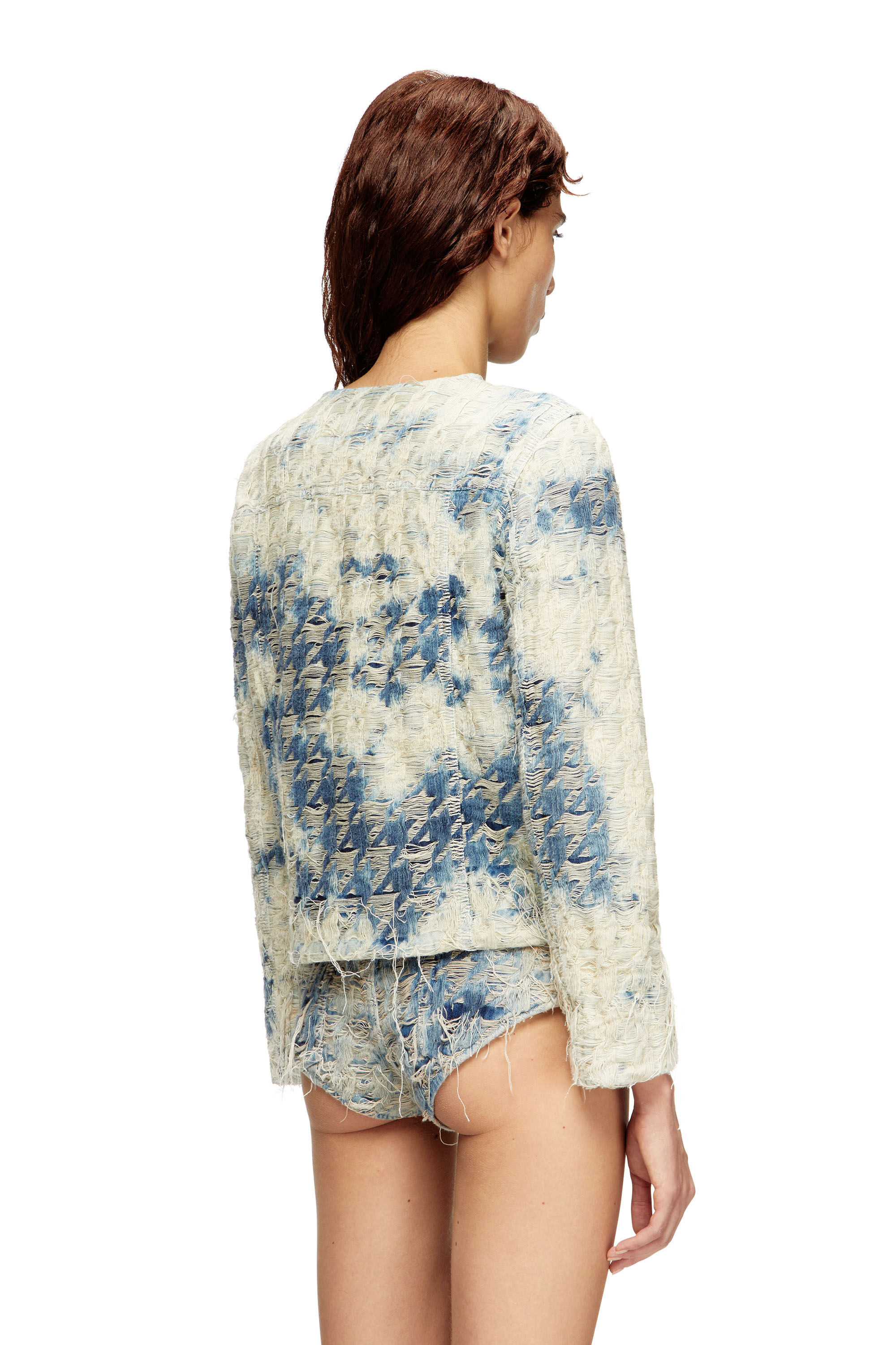 DE-GRAFY-FSH Jacket in houndstooth-weave denim｜マルチカラー