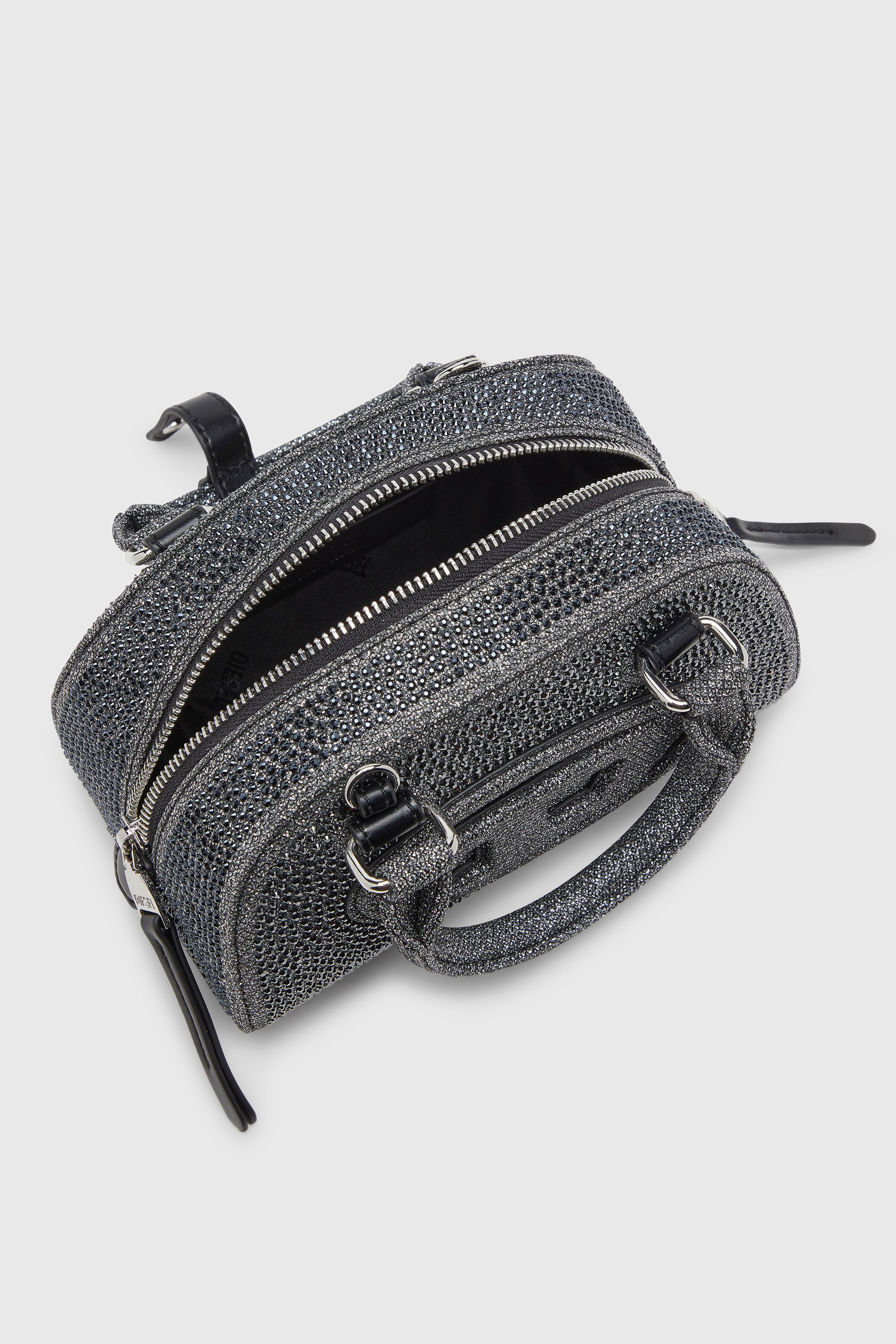 Diesel - 1DR DOME CROSSBODY, Female's クロスボディバッグ in ブラック/シルバー - 4