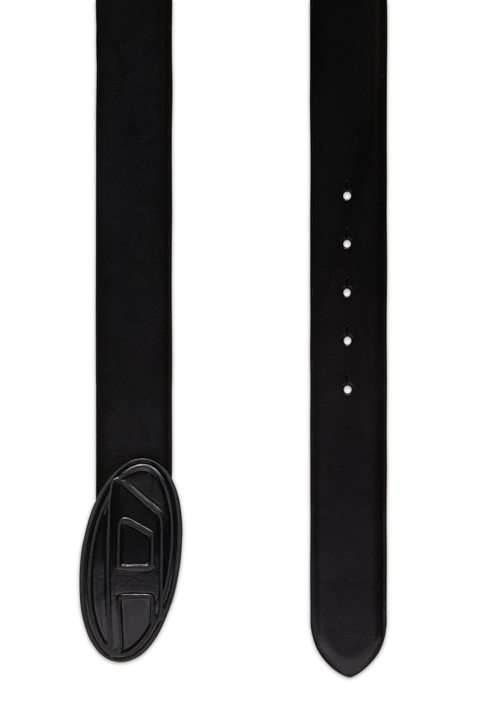 Diesel - B-1DR SCRATCH, Male's Leather belt with leather-covered buckle in ブラック - 2