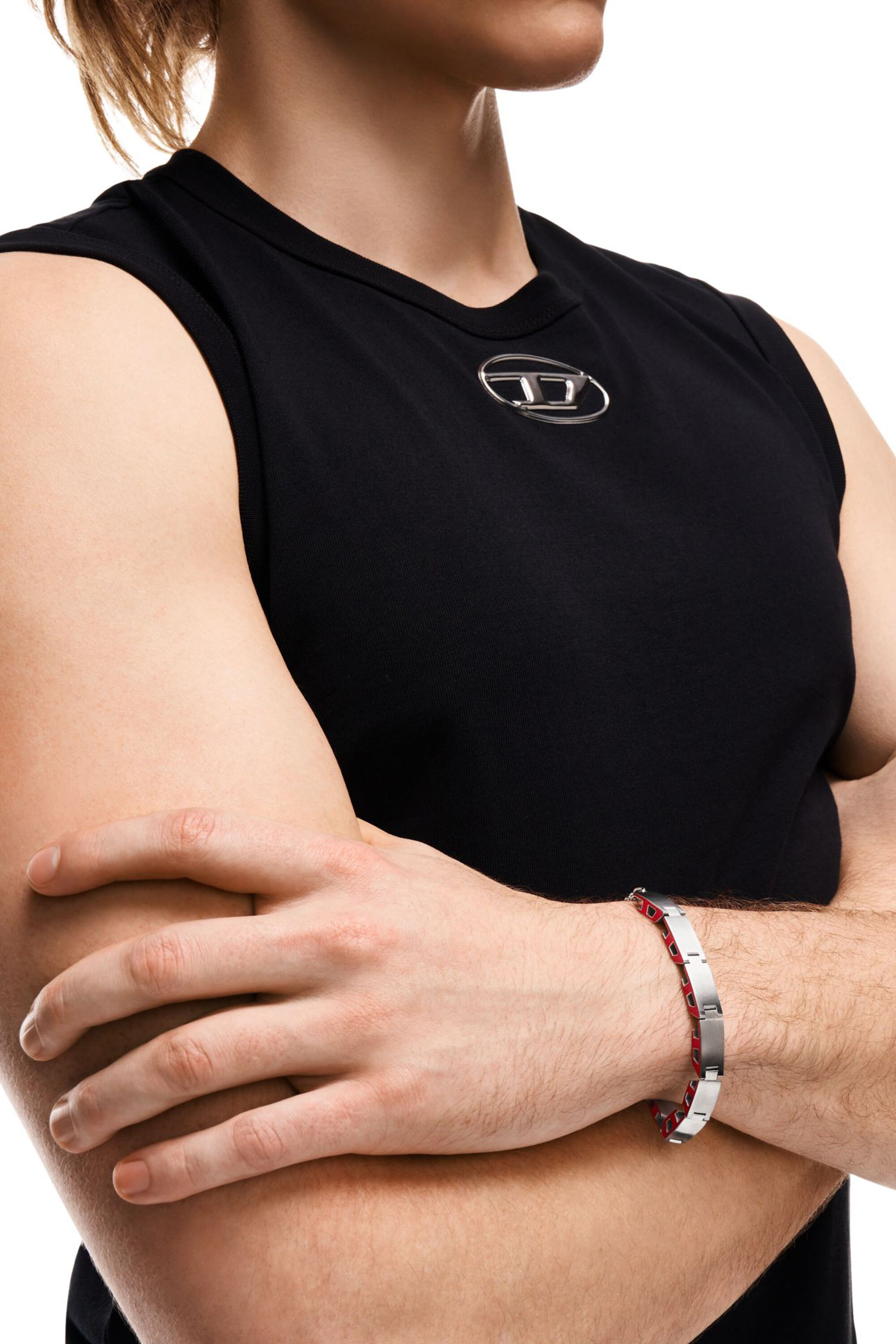 Diesel - DX1690040 JEWELLERY, Unisex's Stainless steel bracelet in シルバー/ブルー - 5