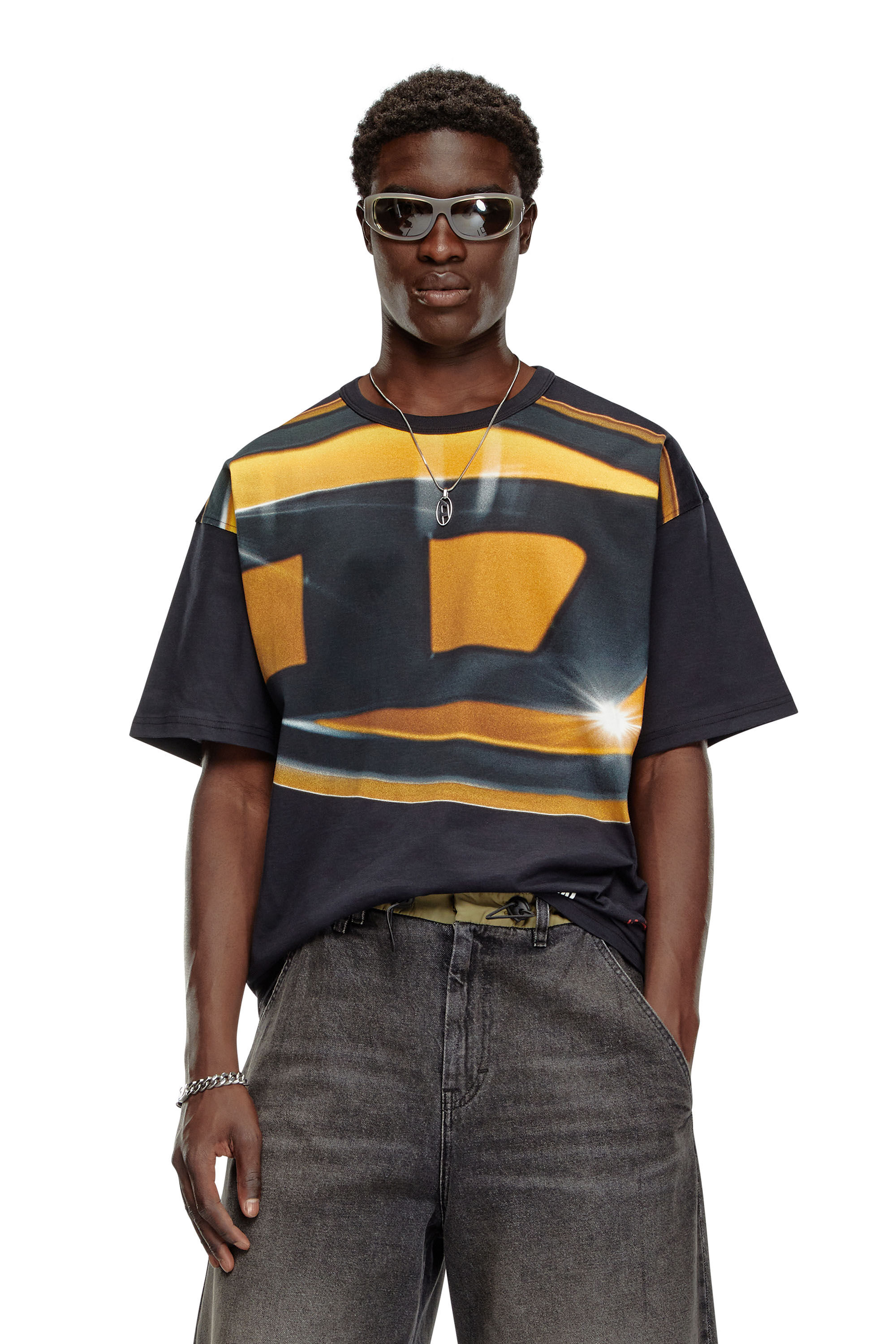 Diesel メンズ Tシャツ T-BOXT-P1 ヘビー ウェイト オーバー