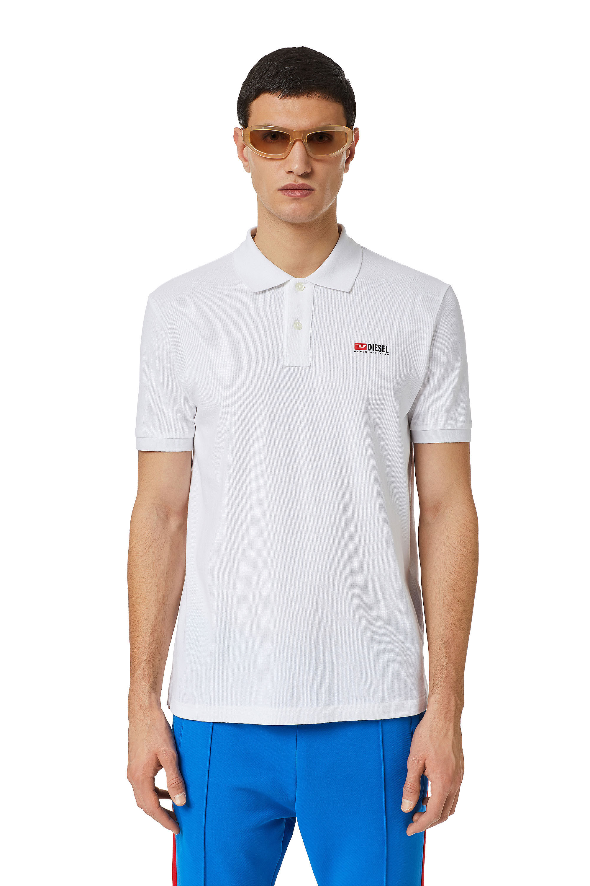 Diesel - T-SMITH-DIV, Male's ポロシャツ ロゴ in ホワイト - 3