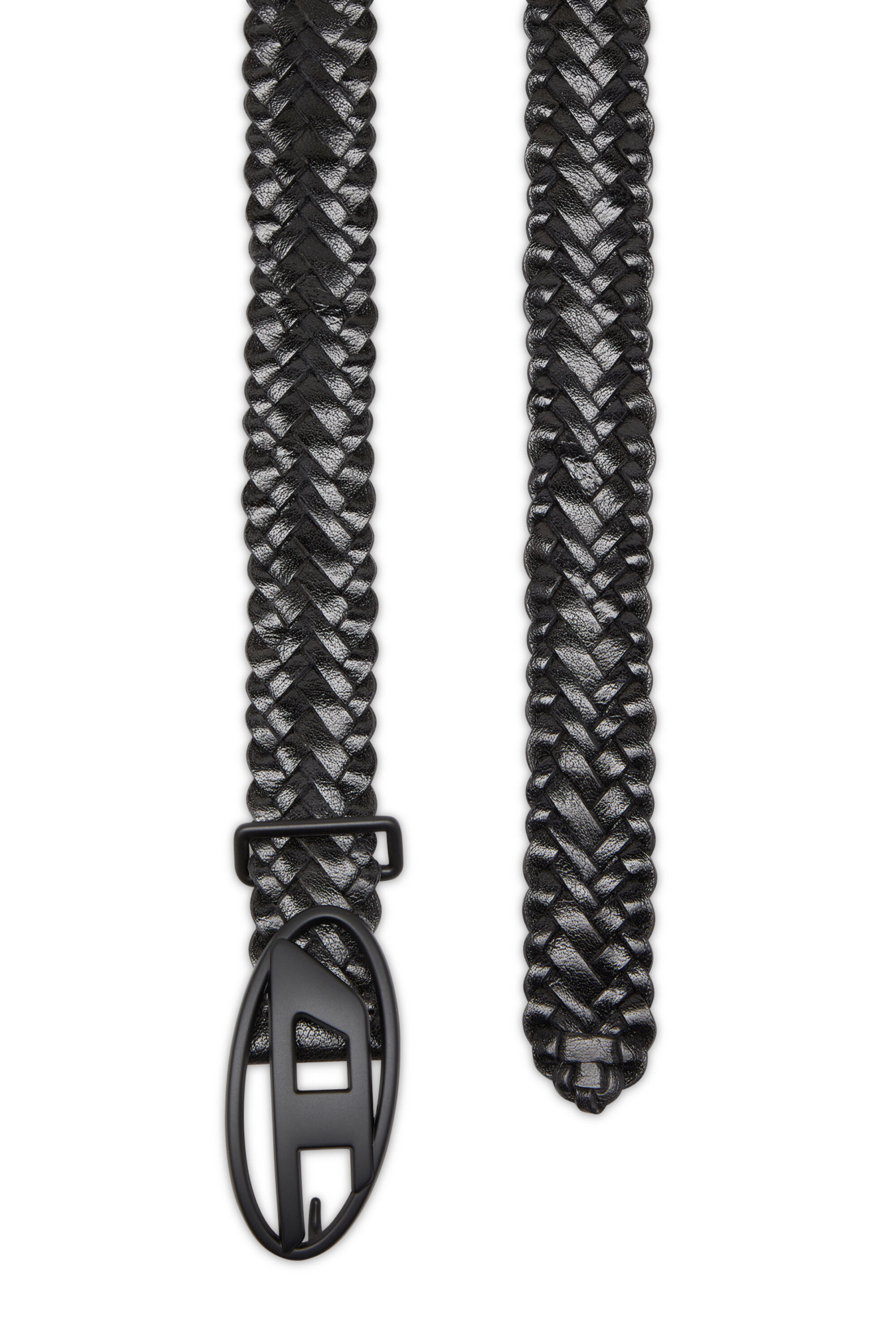 Diesel - B-1DR BRAIDERED, Unisex's 4 cm braided leather belt in ブラック - 2