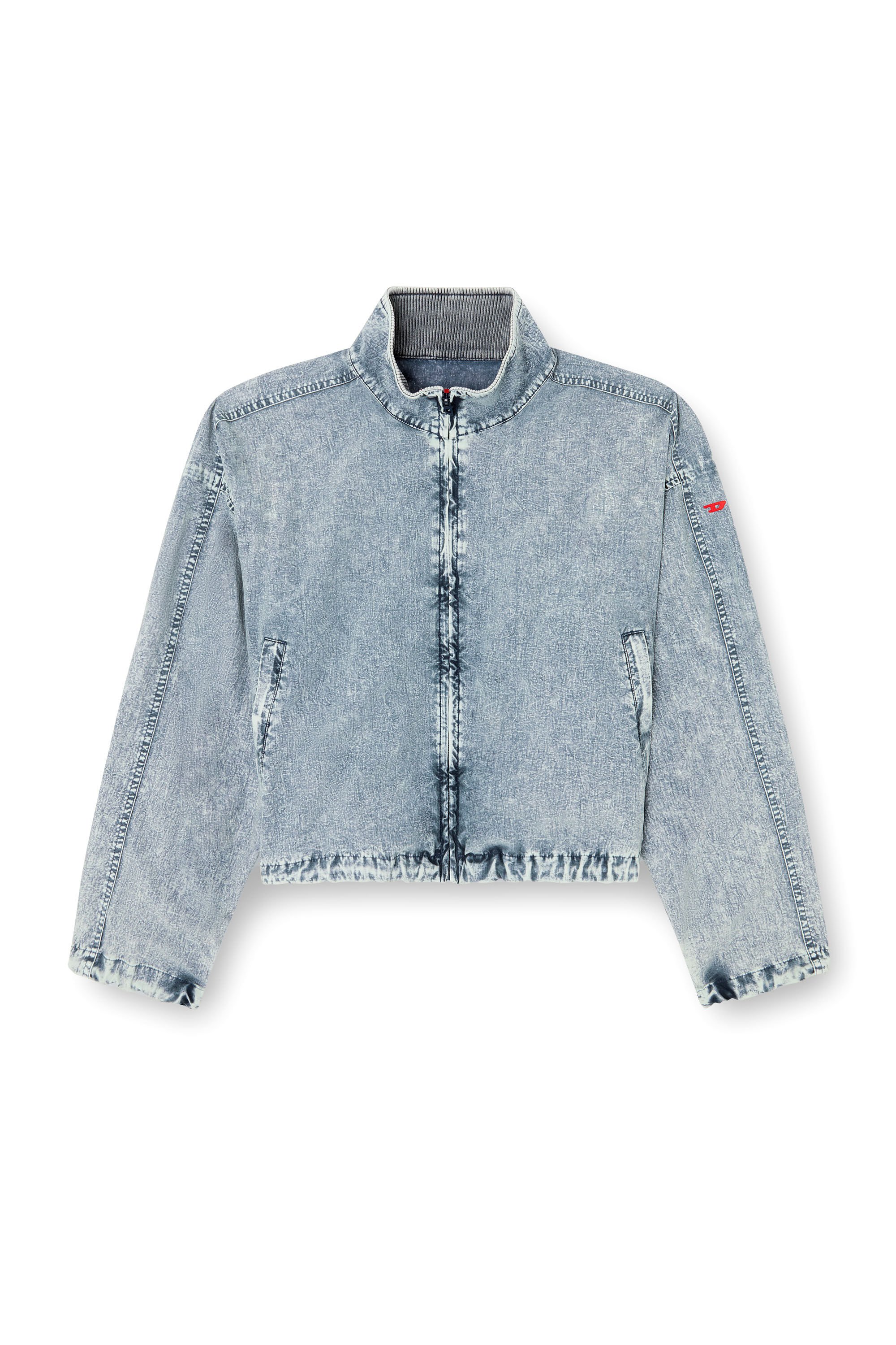 Diesel - G-LEAM-R1, Female's Cropped jacket in recycled nylon taslan in ライトブルー - 2