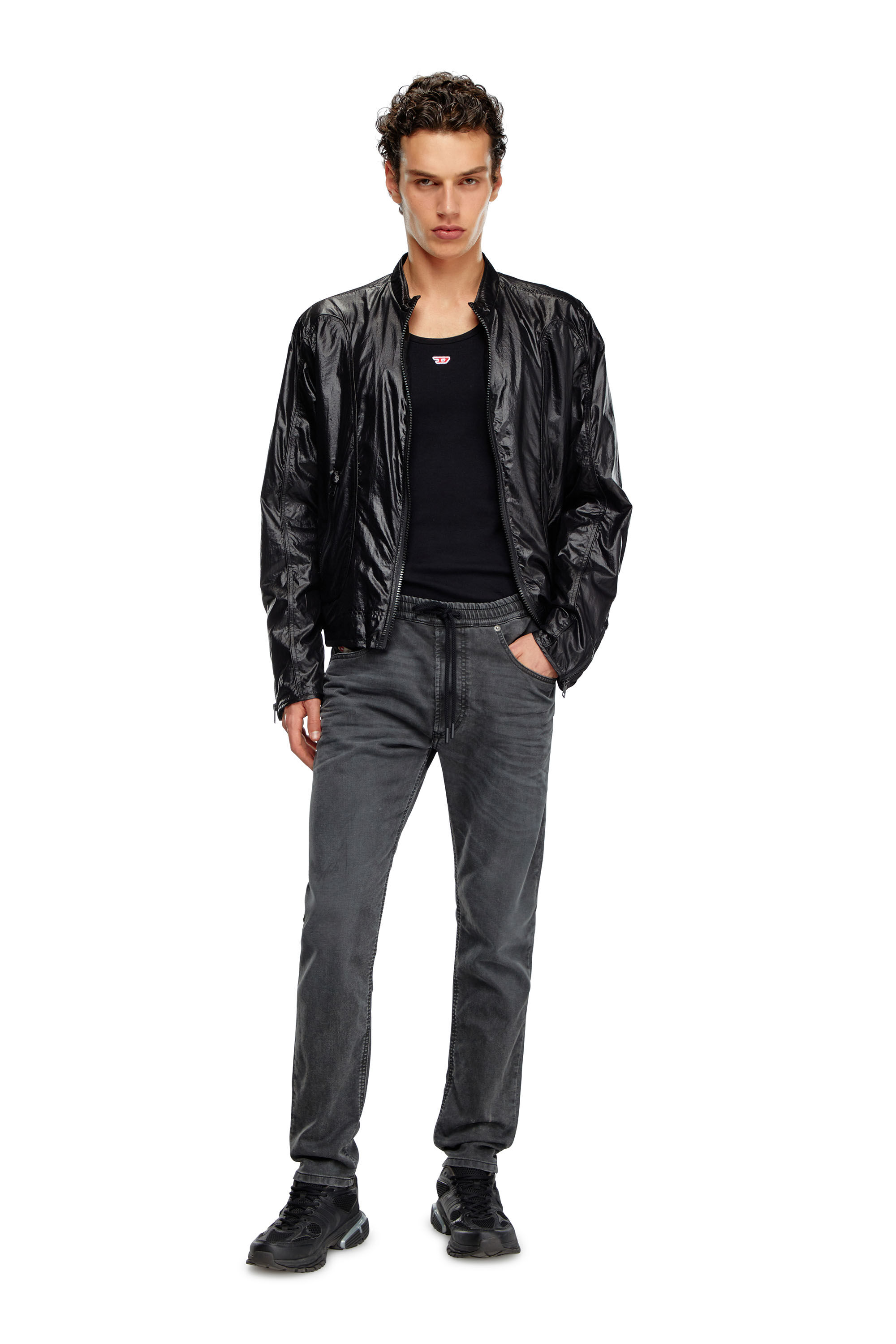 Diesel - Male's Regular 2030 D-Krooley Joggjeans® 09J75, ブラック/ダークグレー - 1