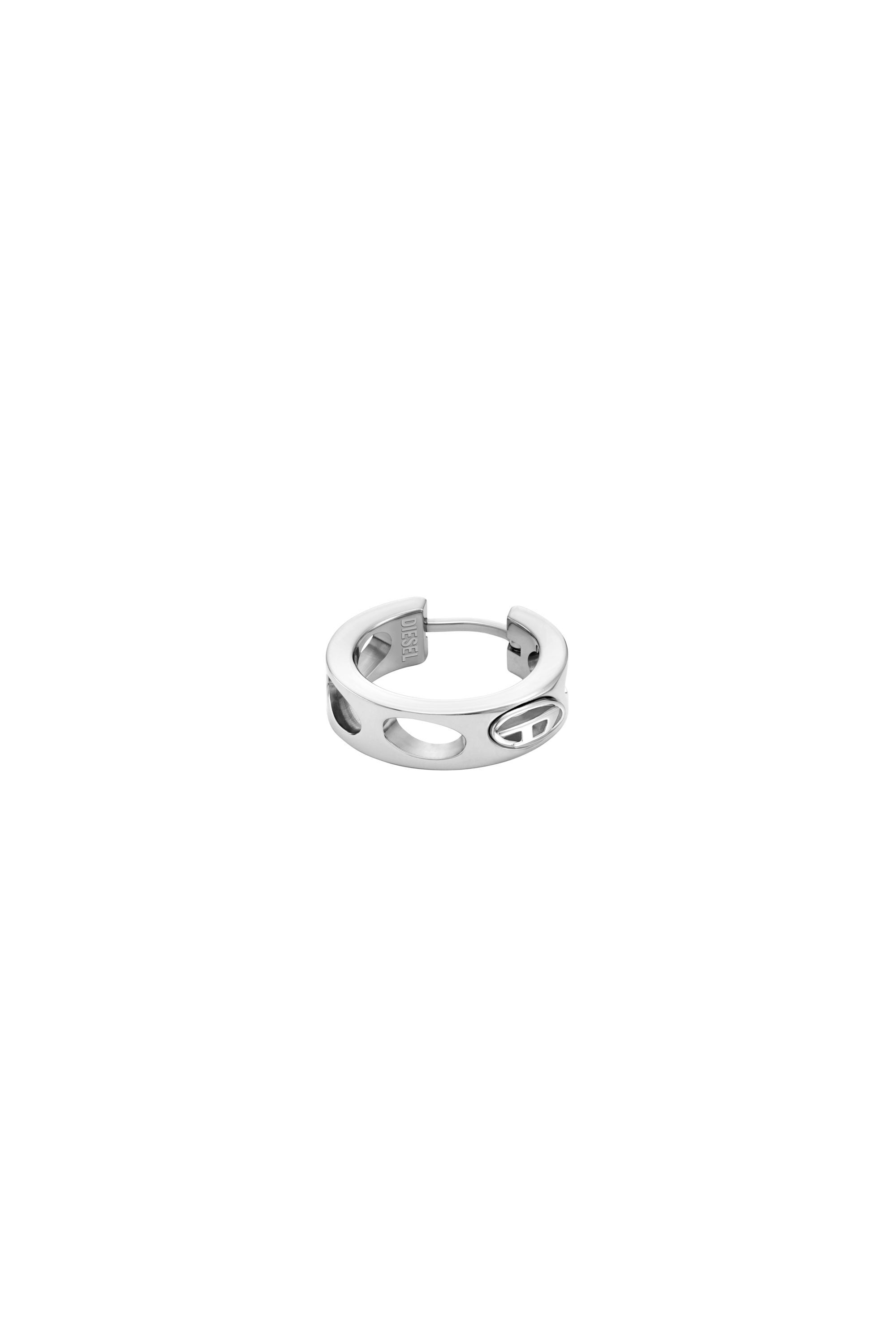 DIESEL Dx166440 ステンレススチール フープピアス DX166440 JEWELLERY Stainless Steel Hoop Earring｜シルバー