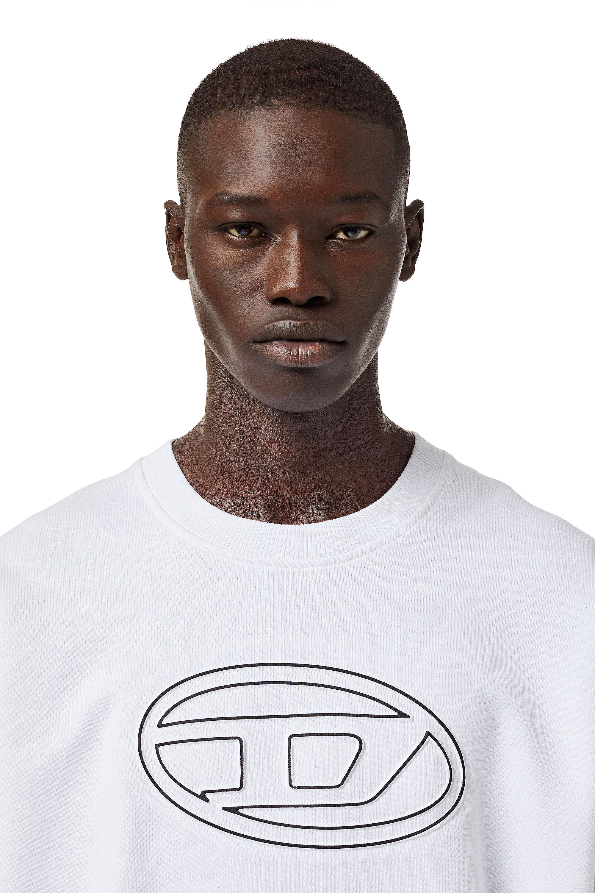 Diesel - S-MART-BIGOVAL, Male's スウェット トップス ロゴ in ホワイト - 3