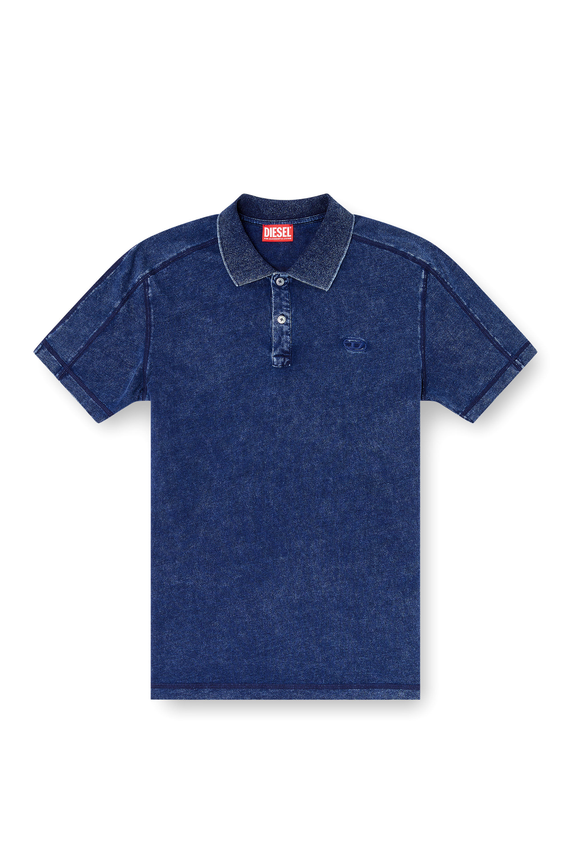 Diesel - T-SWIND-R1, Male's Denim-look polo shirt in ブルー - 2