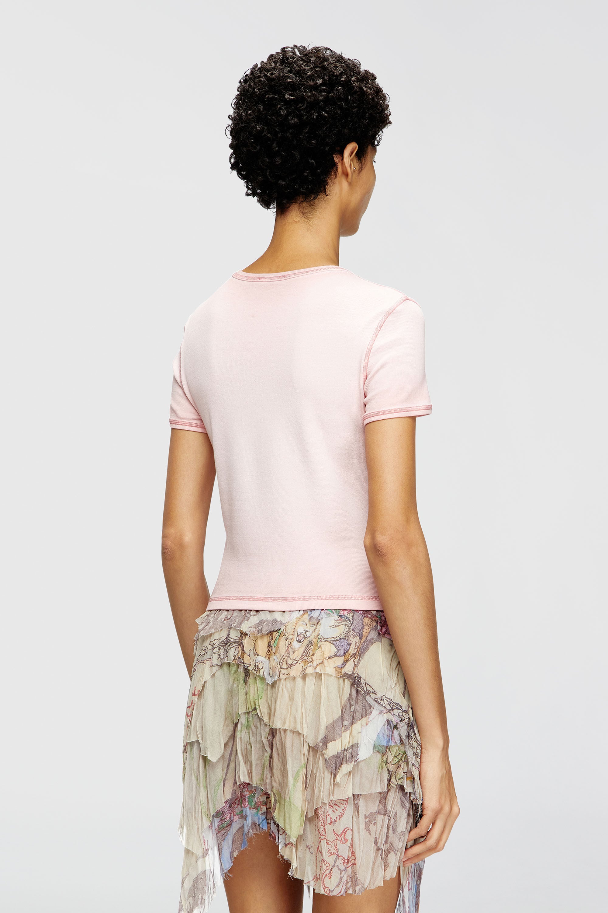 Diesel - T-ELE, Female's Tシャツ in フェースパウダー - 4