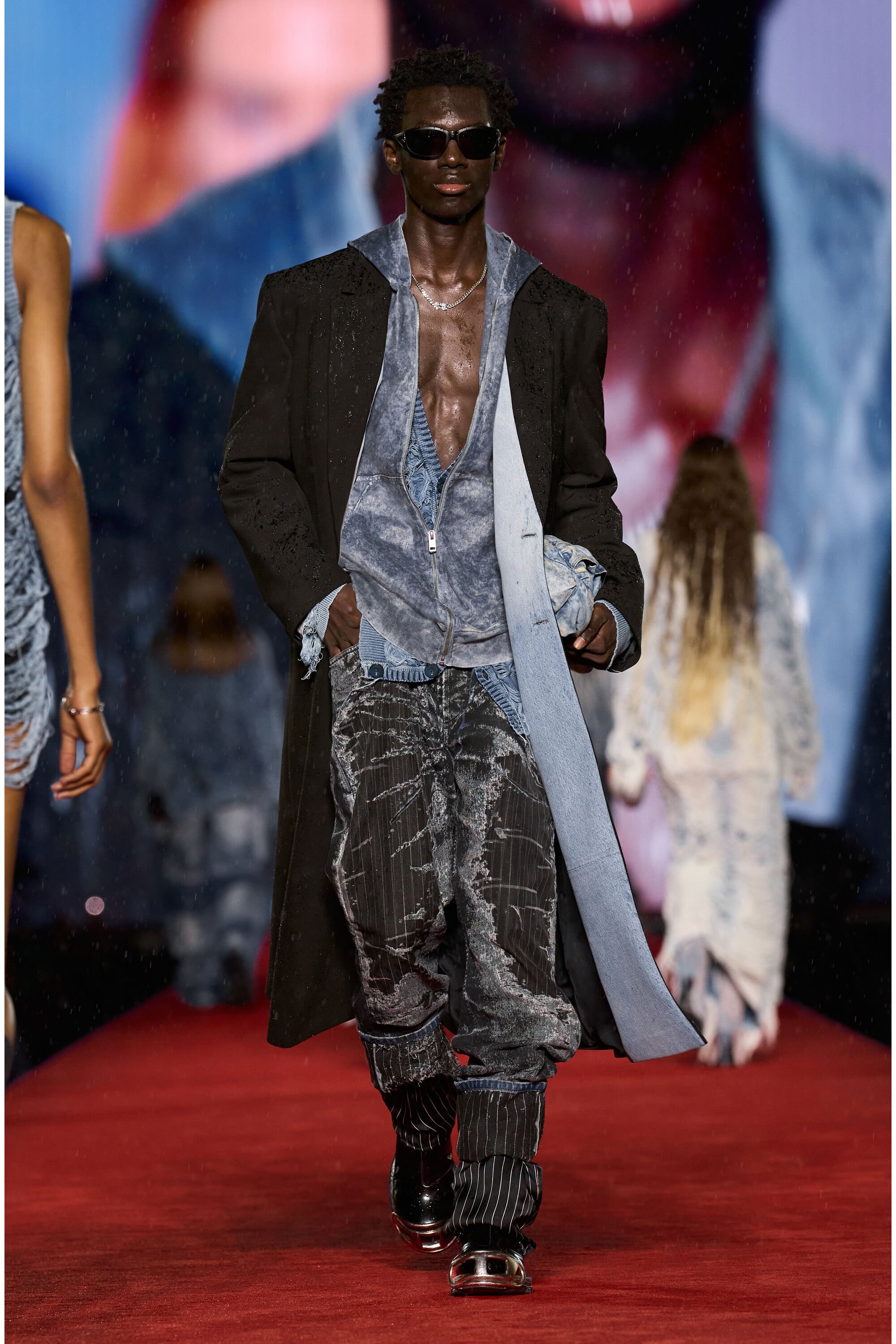 Diesel - Male's Straight Jeans 2010 D-Macs 068MU, ブラック/ブルー - 6