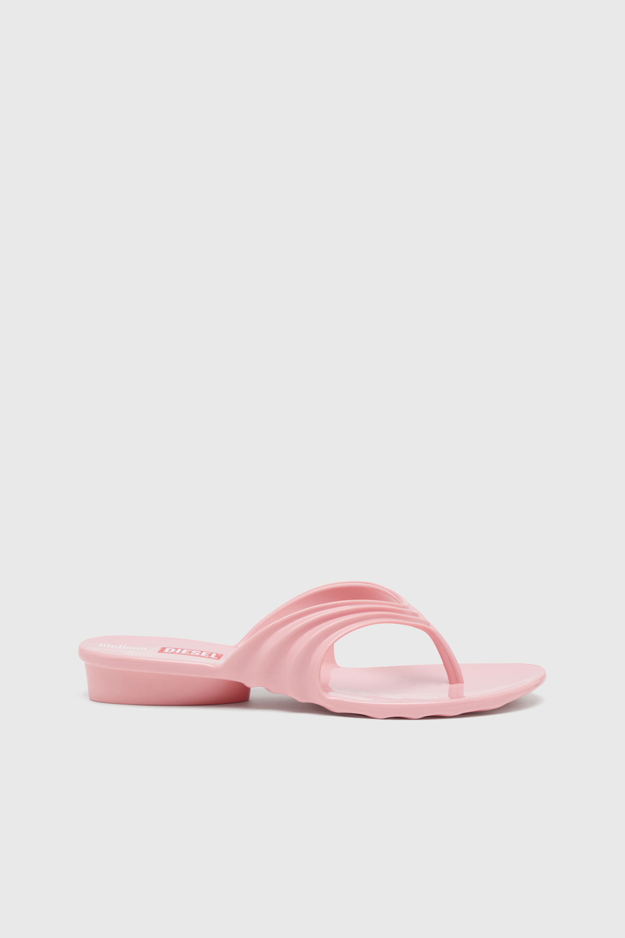 Diesel - MELISSA QUANTUM THONG, Female's Sculptural flip-flops in Melflex&reg; in ピンク / ホワイト - 2