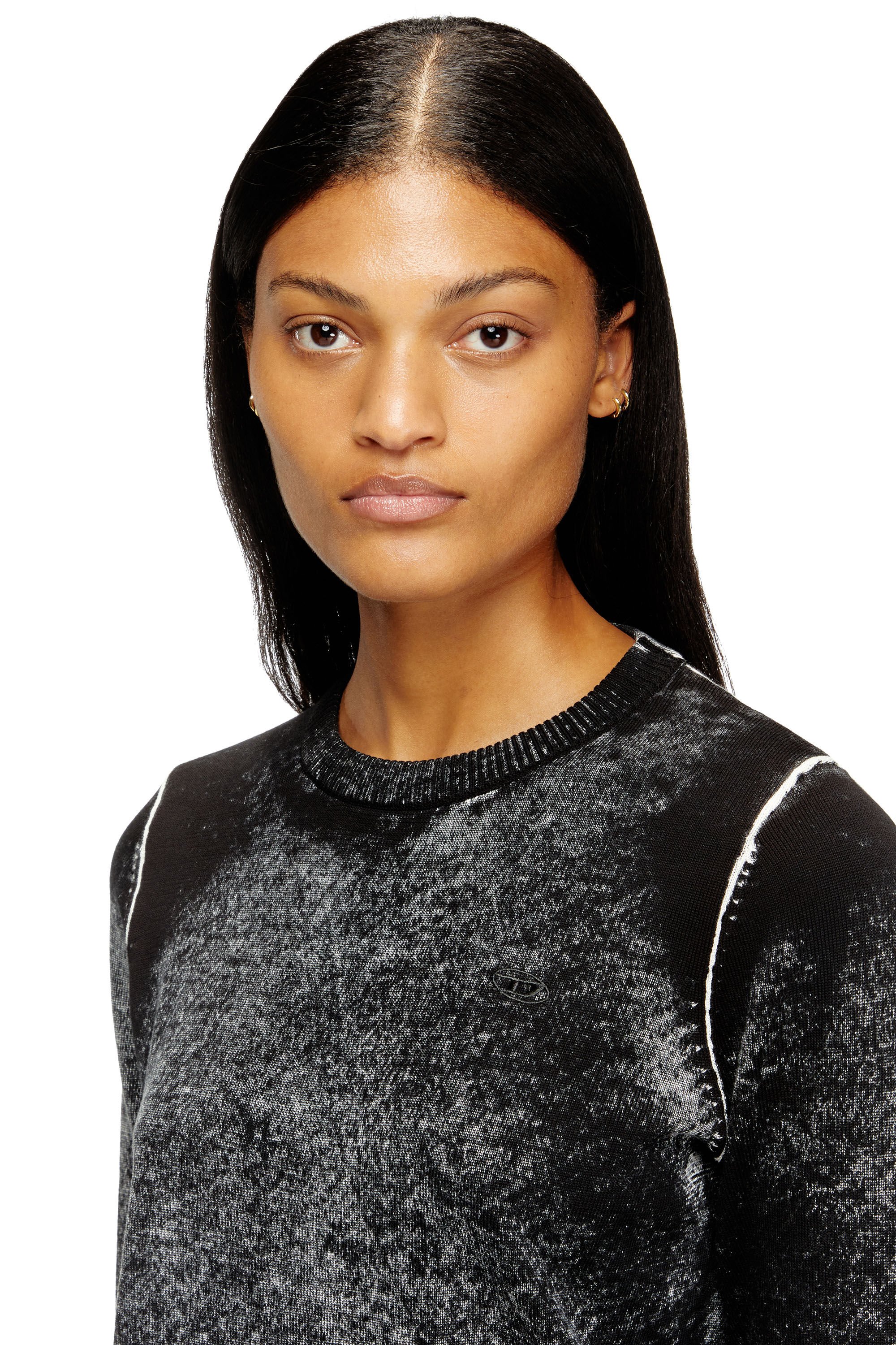 Diesel - M-LOVRE, Female's プルオーバーニット in グレー/ブラック - 4