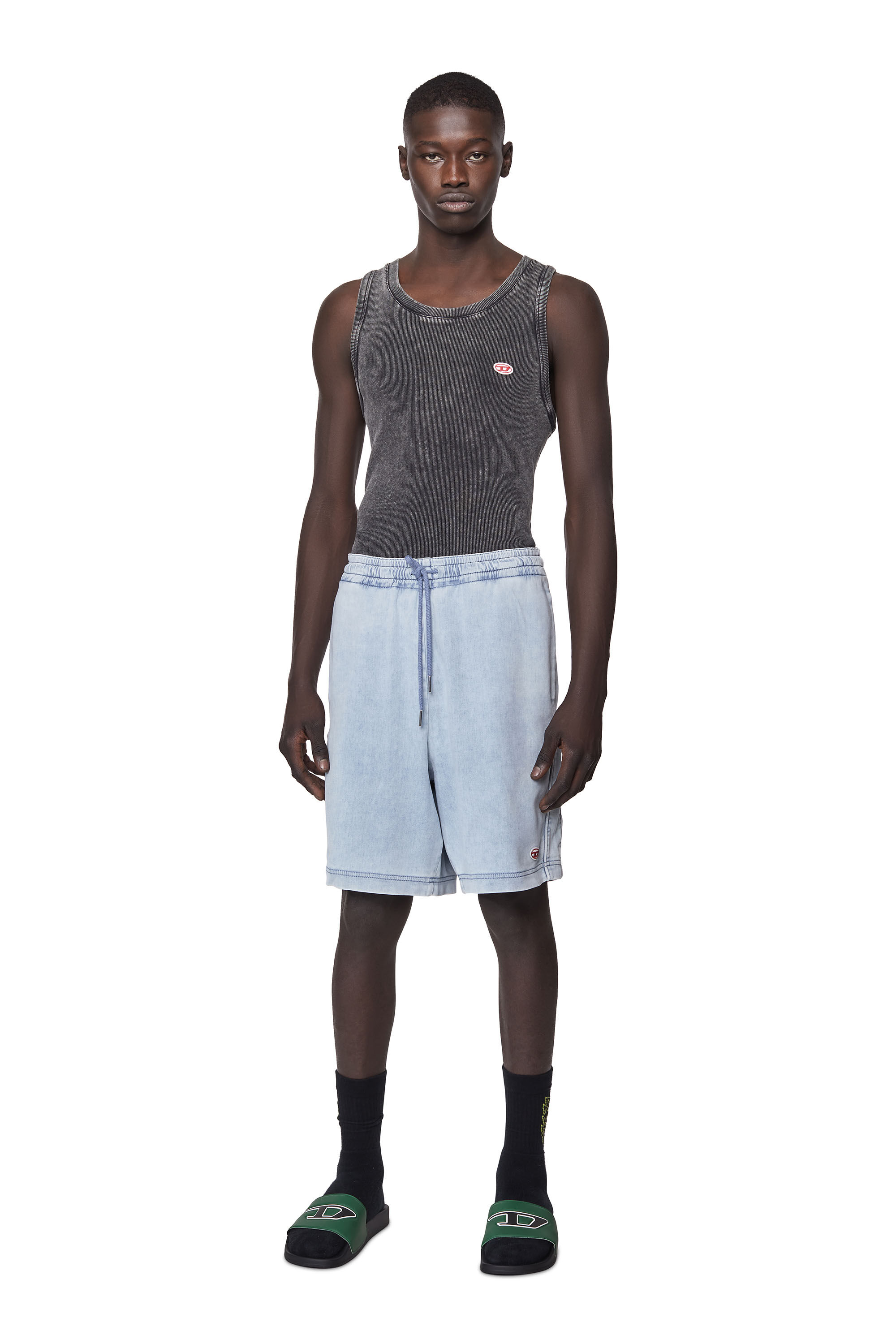 Diesel - D-BOXY TRACK DENIM SHORTS,  - Image 1