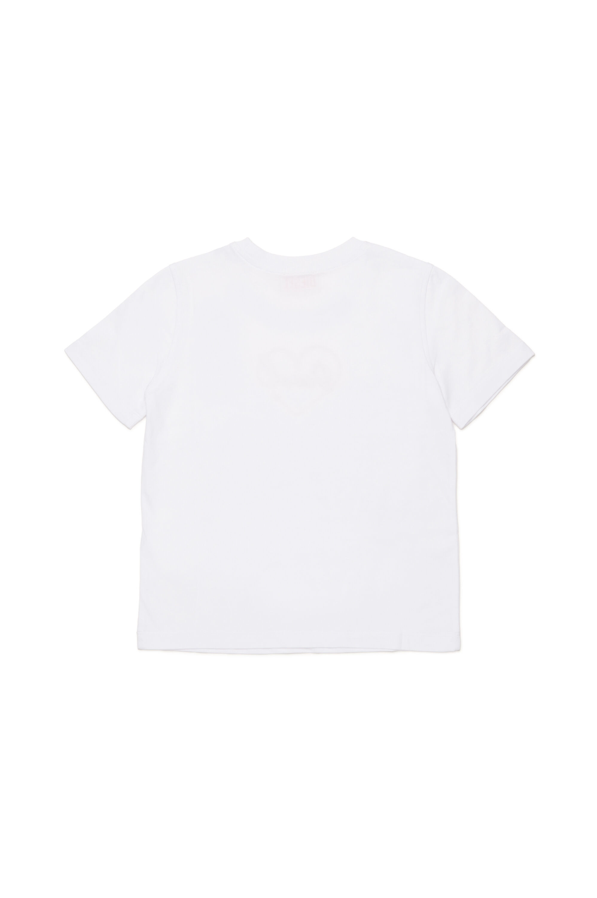 TREGL4 T-shirt with flocked logo heart｜ホワイト｜ガールズ