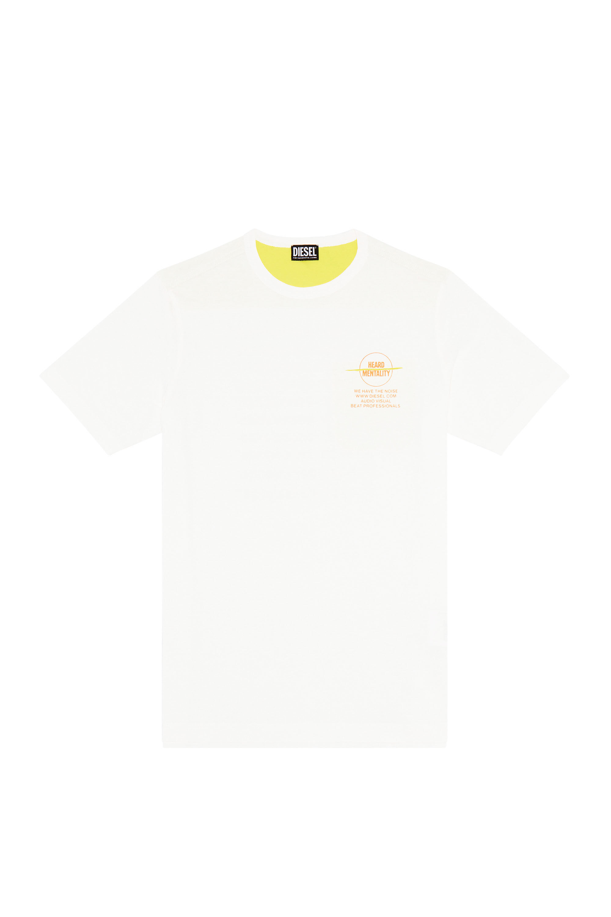 Diesel - T-POUCH, Male's Tシャツ ヨーク パフプリント バックプリント in ホワイト - 2