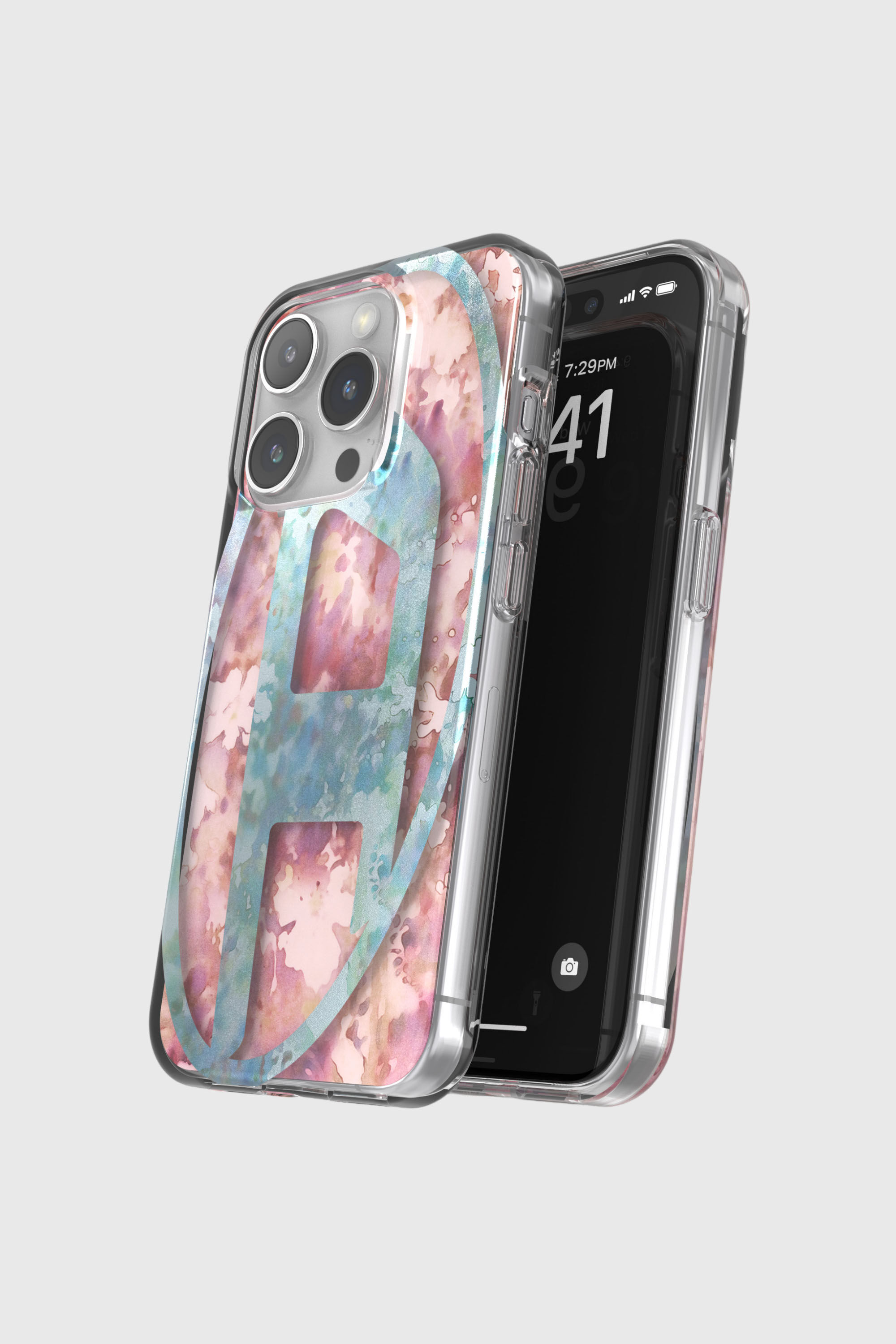 Diesel - 60060 AOP CASE, Unisex's iPhone 15 Pro in ブルー/ピンク - 4