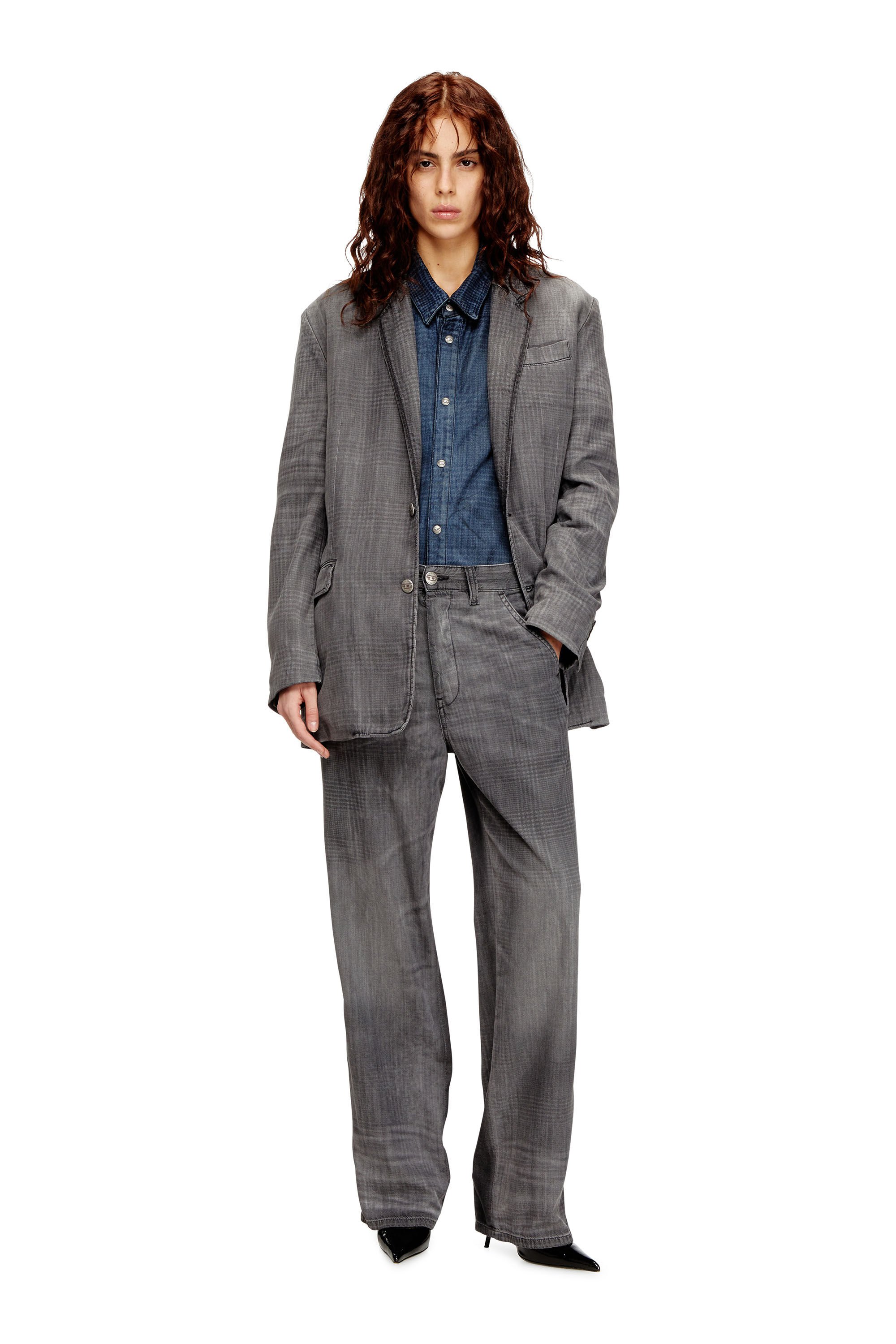 Diesel - D-REGER-S1, Unisex's デニムジャケット in グレー - 7