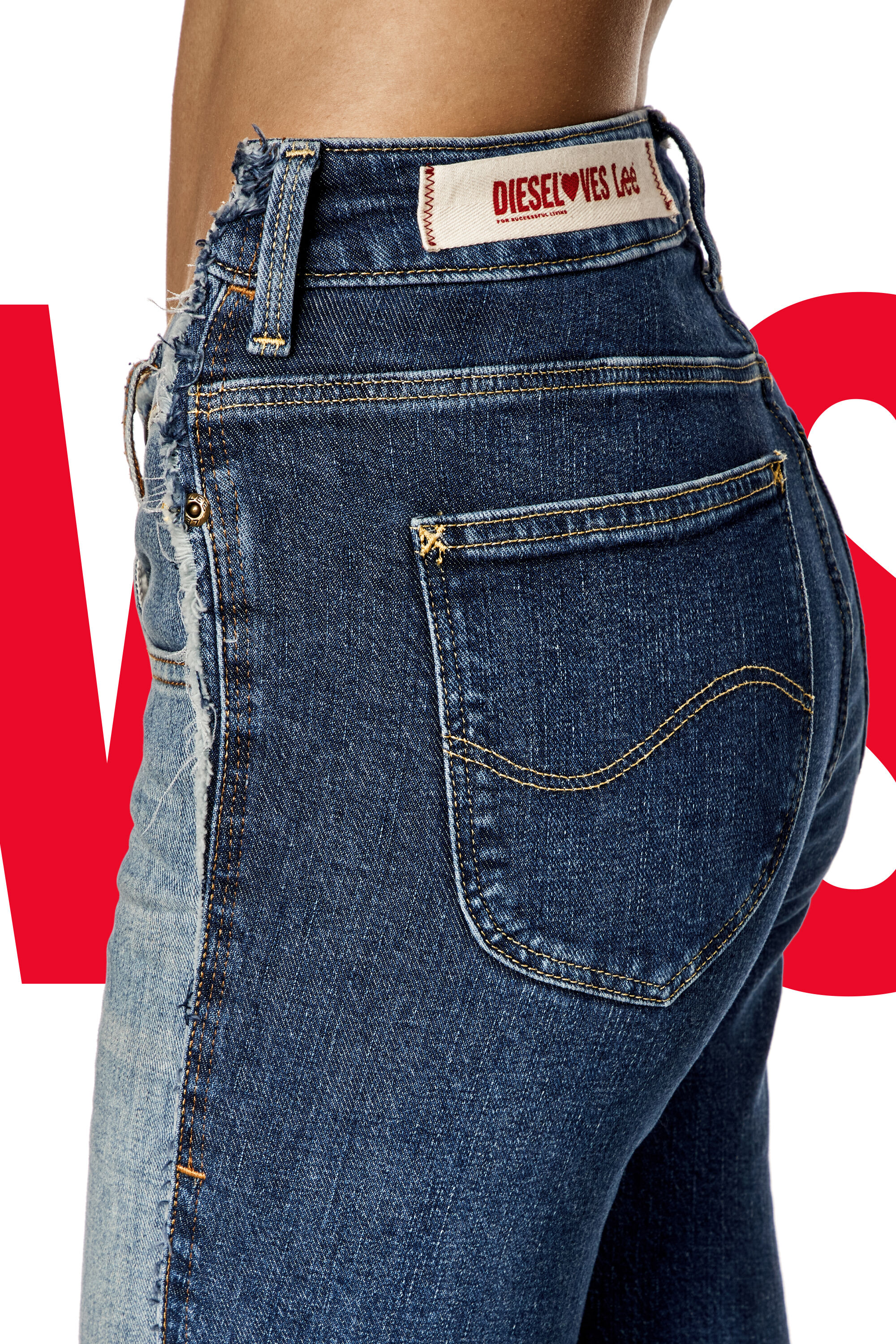 Diesel - Female's Bootcut and Flare Jeans Dieseloves 01 09K46, ミディアムブルー - 6