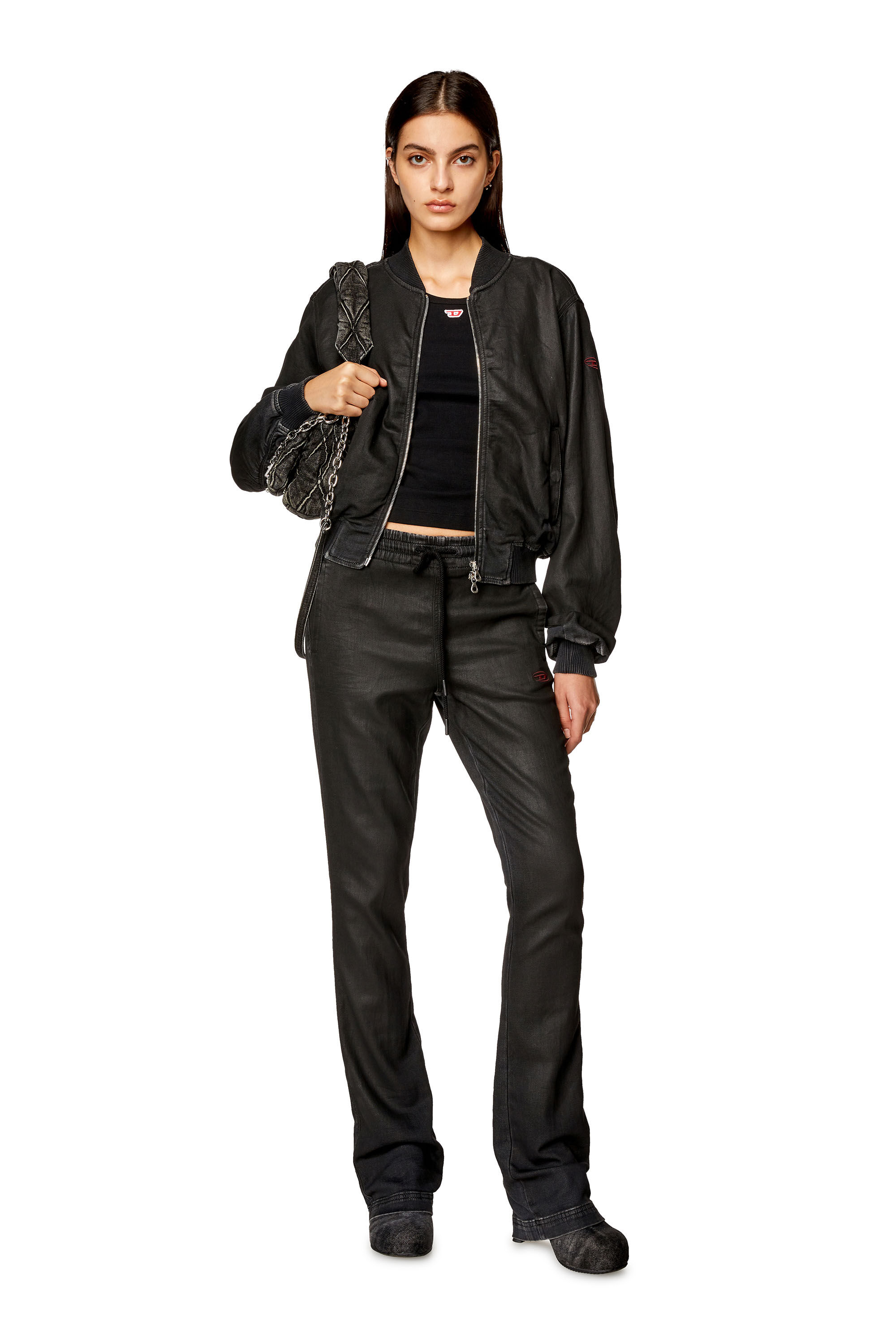 Diesel - Female's Bootcut 2069 D-Ebbey Joggjeans® 068HU, ブラック/ダークグレー - 1
