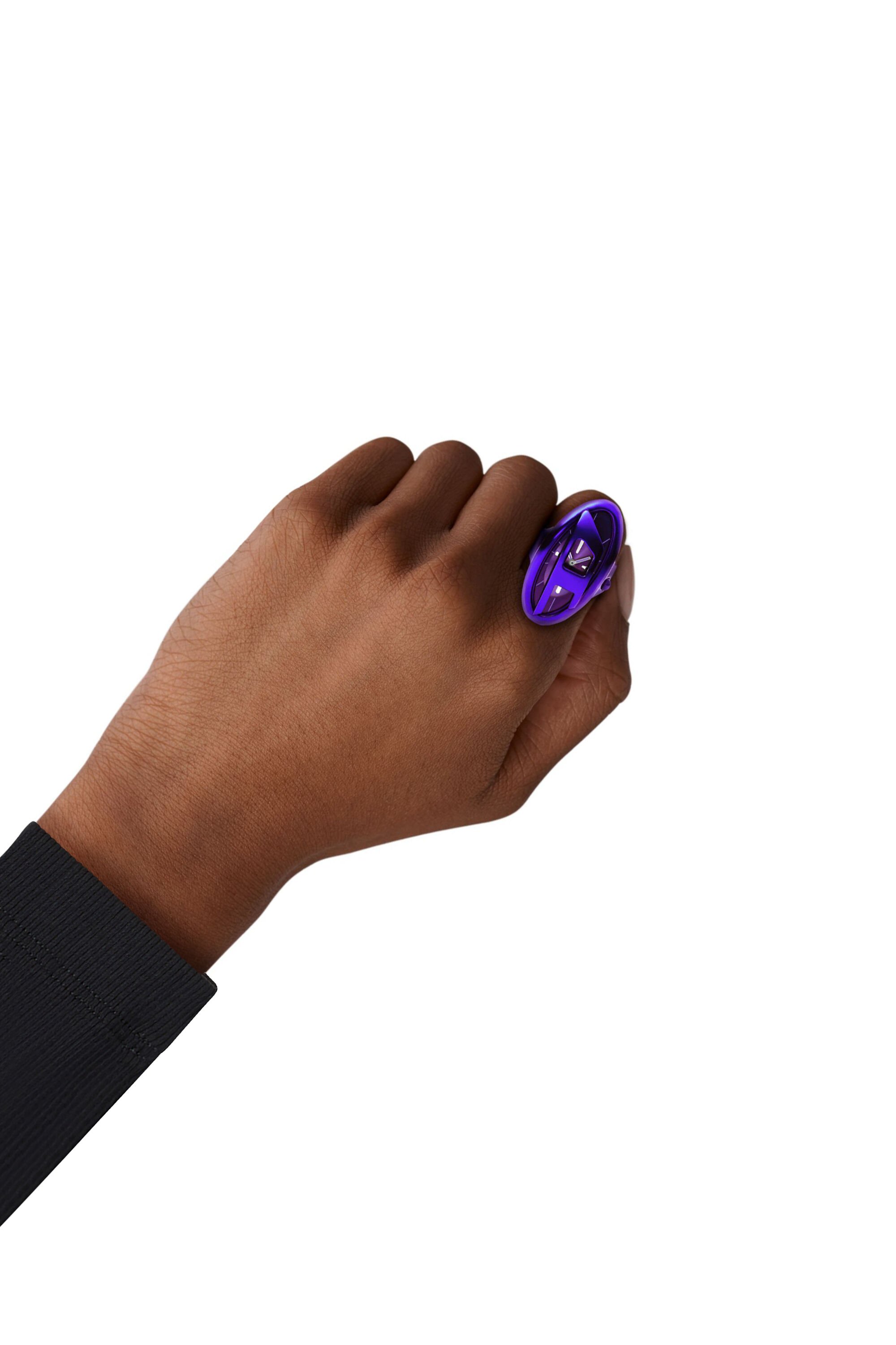 Diesel - DZ5624 WATCH, Female's D-Era purple stainless steel ring watch in ブルー - 5