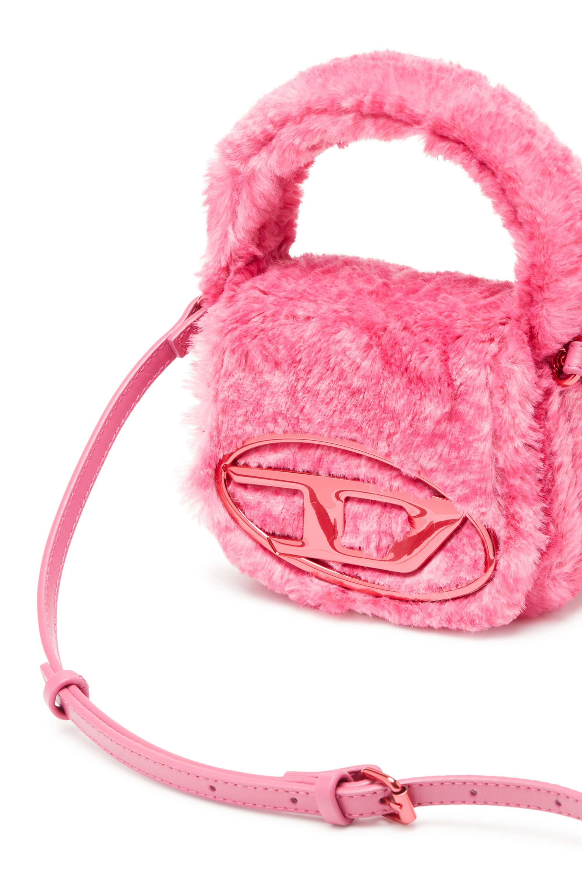 Diesel - 1DR XS, Female's 1DR Xs-Fluffy iconic mini bag in ピンク / ホワイト - 5