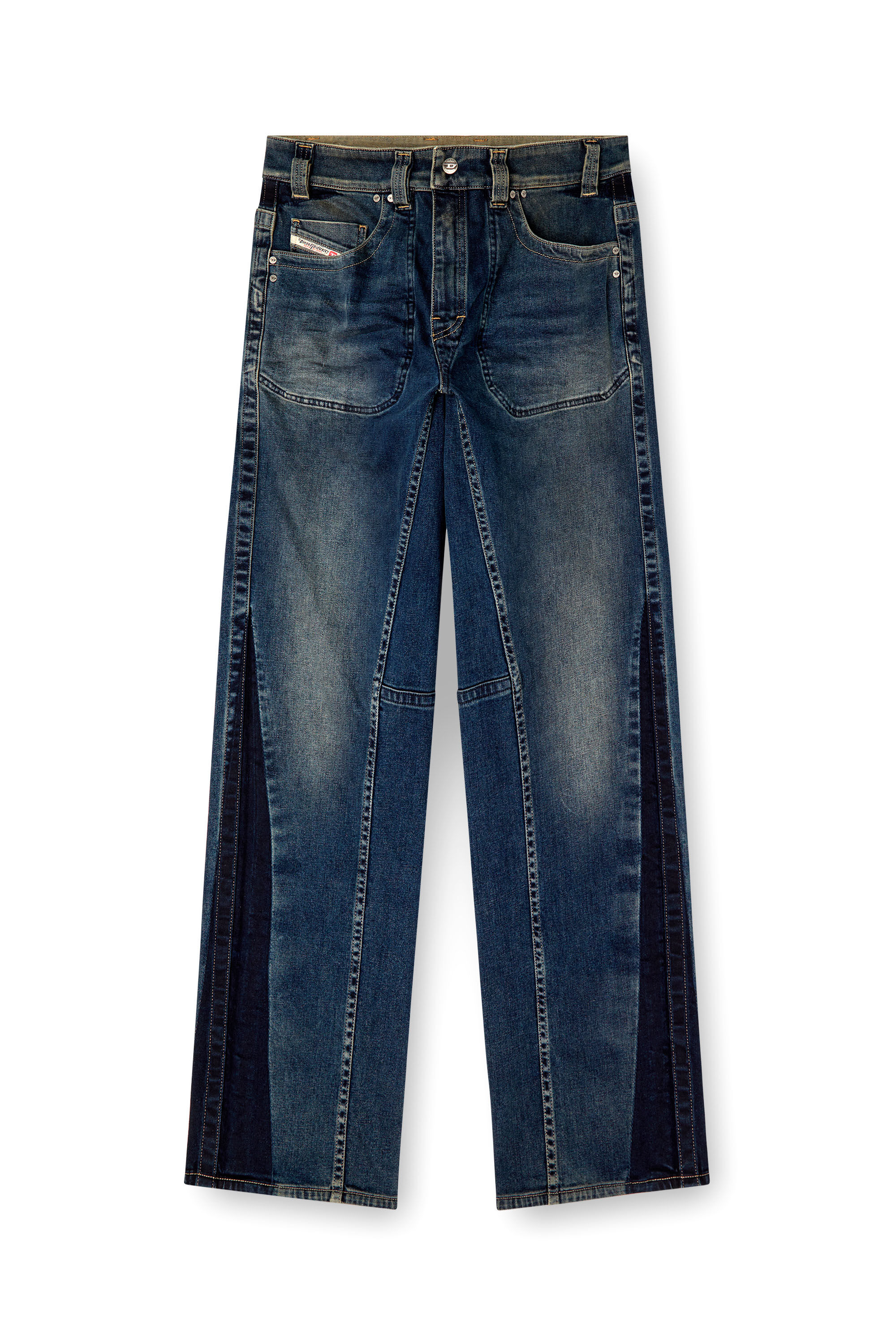 m*e様 Relaxed Jeans 2001 D-Macro 09i35 Men's Regular Jeans | Black/Dark grey | Diesel 2001 D-Macro