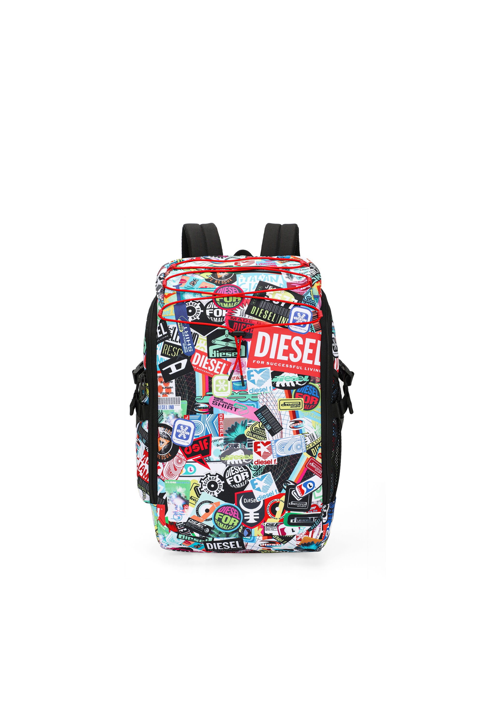 Diesel - DIESEL PC PRINTED BACKPACK-STICKERS- DSB, Unisex's Multifunctional backpack with stickers in マルチカラー - 1