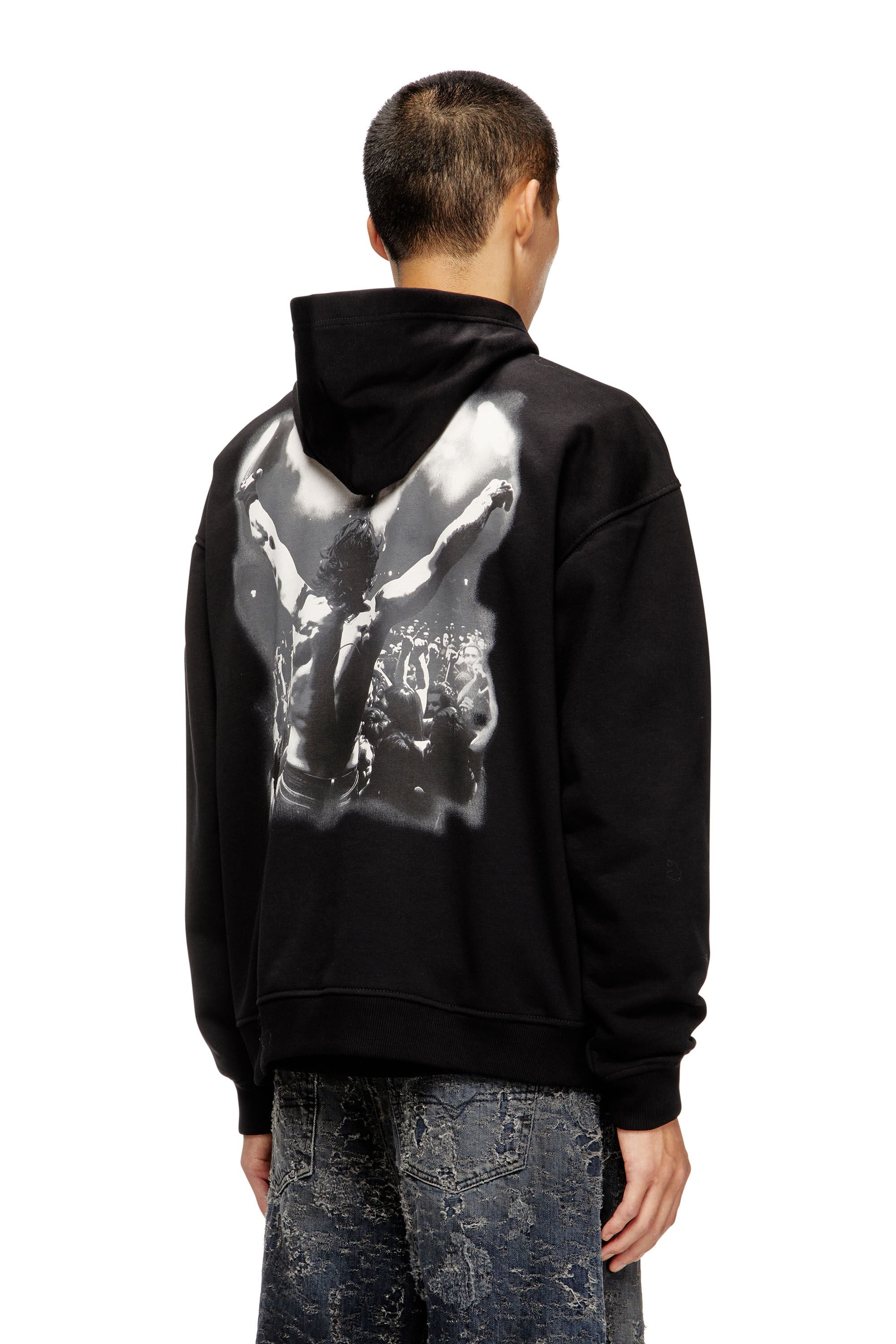 Diesel - S-BOXT-HOOD-T5, Male's プルオーバーパーカー in ブラック - 4